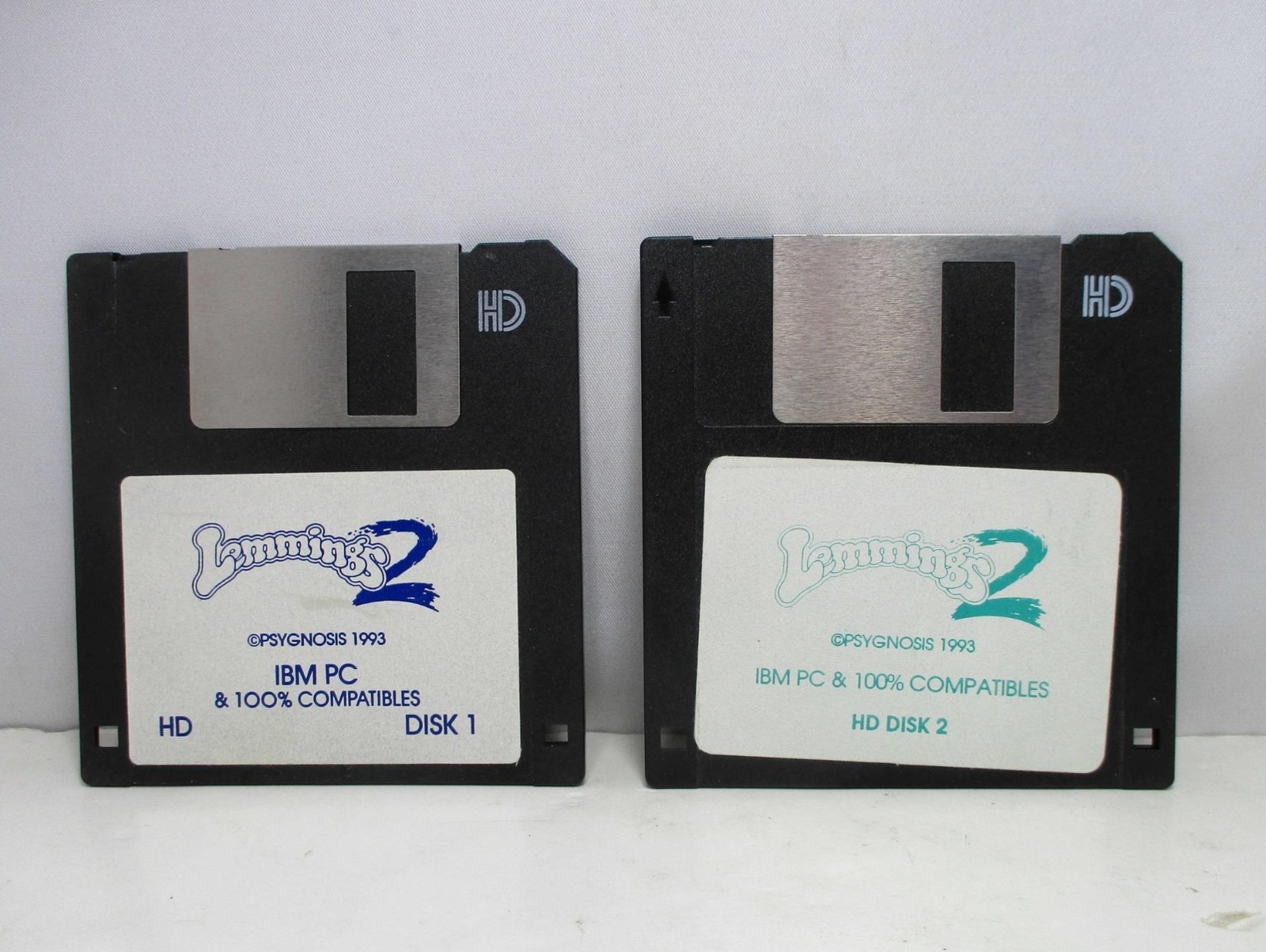 1993 Psygnosis Lemmings 2 “The Tribes” Big Box PC (2) 3.5″ Floppy Disks – Tested