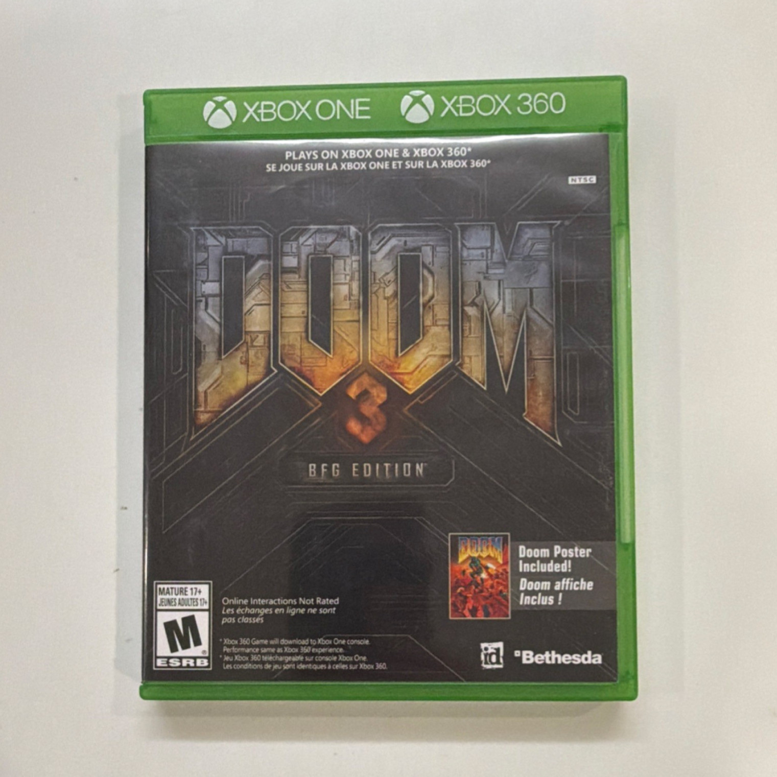 Bethesda Doom 3 BFG Edition Xbox 360/Xbox One Shooter Poster Included M