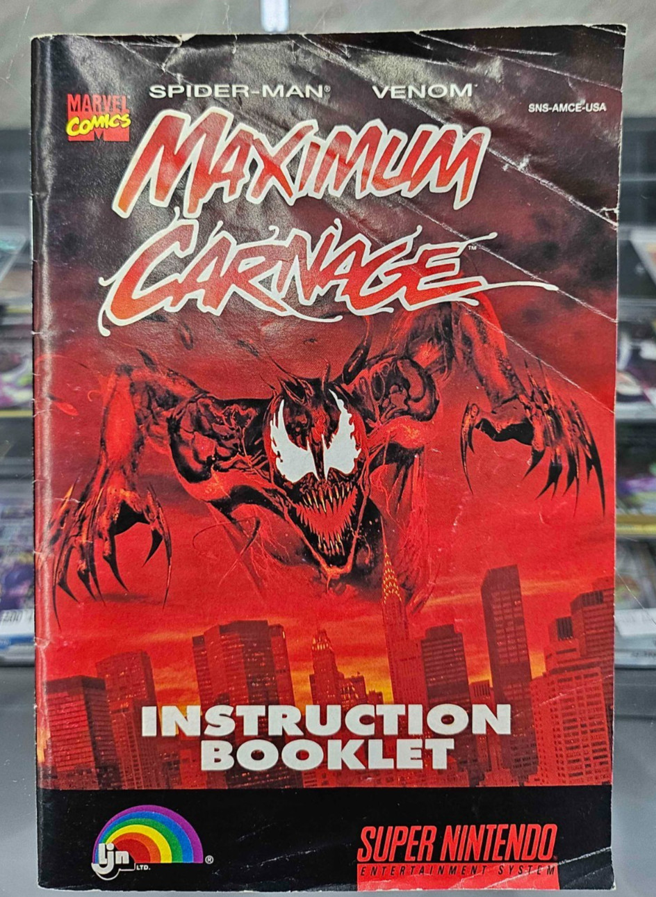 Maximum Carnage (Super Nintendo Entertainment System) – Complete/CIB – AUTHENTIC