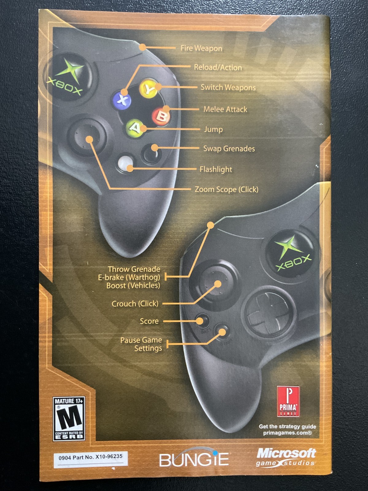 Halo 2 Microsoft XBOX Instruction Manual Only