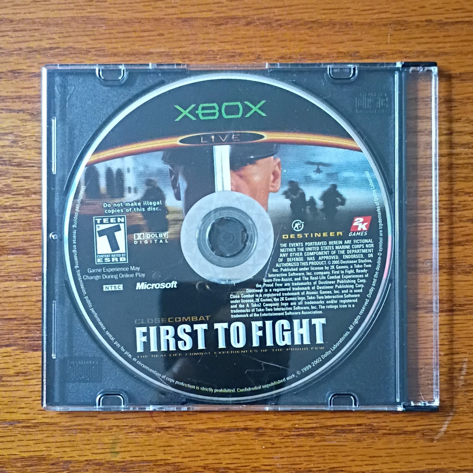Close Combat: First to Fight Xbox Online Play Dolby Digital T NTSC-U/C 2005