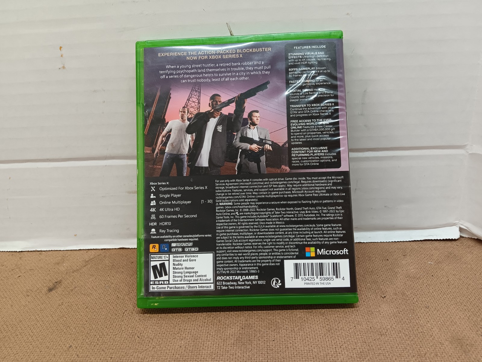 Grand Theft Auto V Five Xbox Series X (2) Disks (No MANUAL)