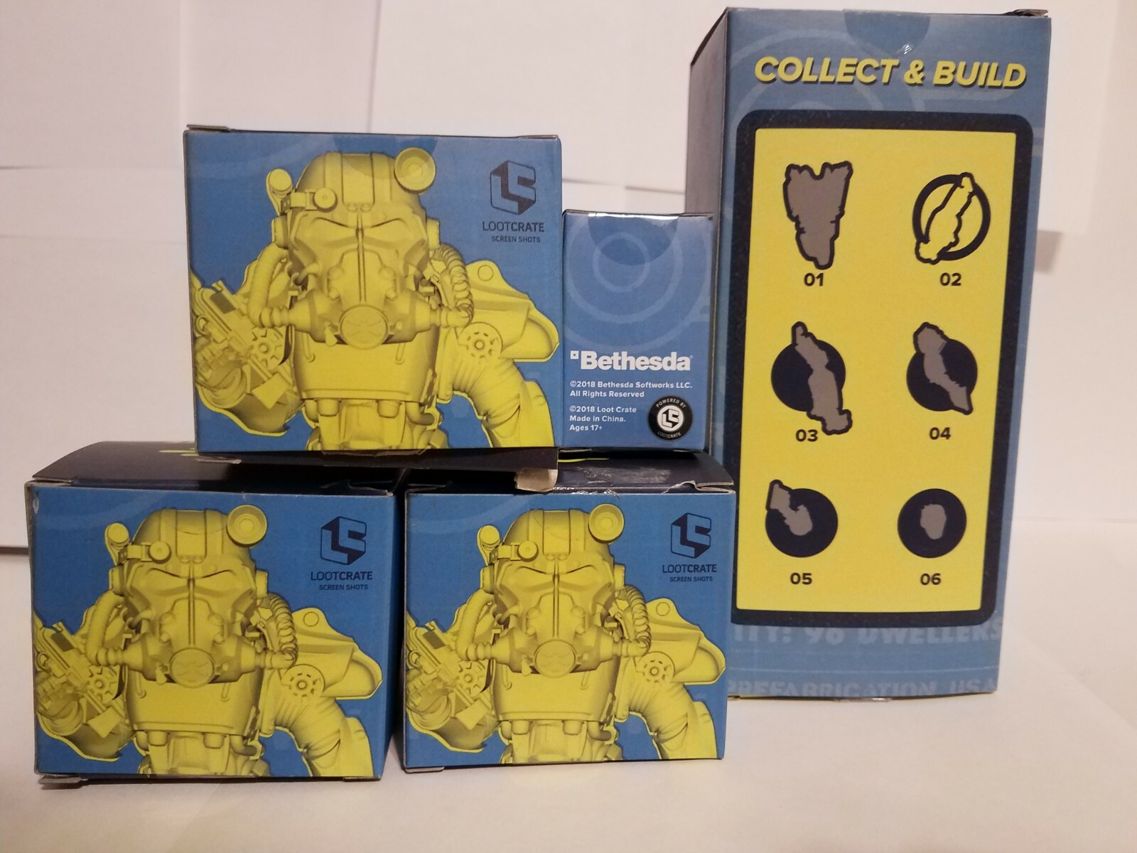 FALLOUT Loot Crate LIBERTY PRIME build-a-figures NIB Armor Dog Meat 2 6