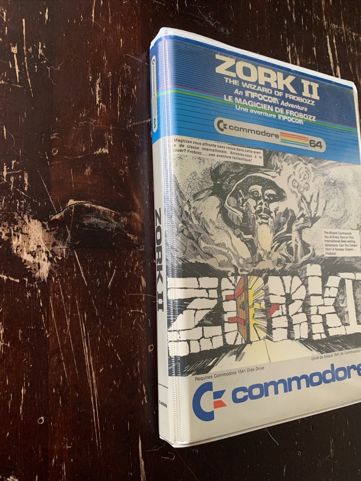 Zork II For Commodore 64 Game Disk French & English Version Clamshell Case Rare