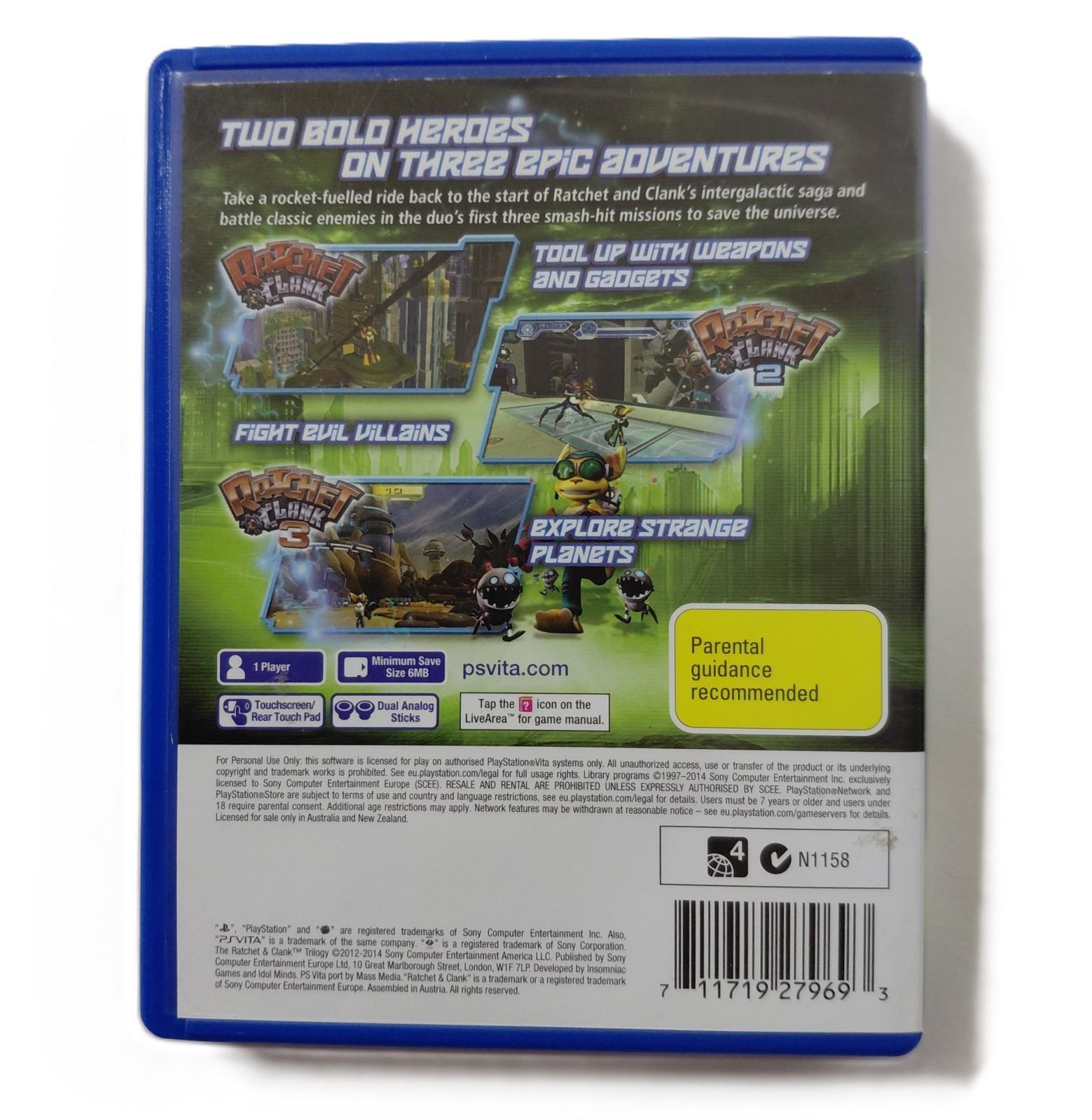 The Ratchet & Clank Trilogy PS Vita Sony Vita