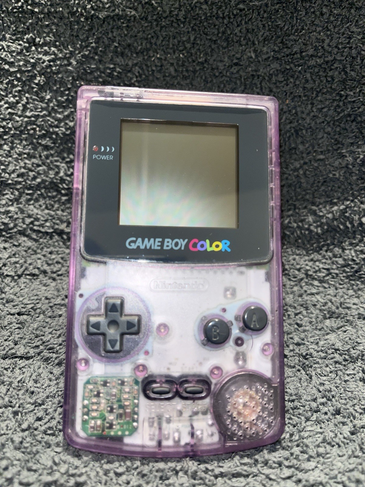 Game Boy Color Atomic Purple OEM Mint Condition+Silver GAME CARD&Blue GAME CARD
