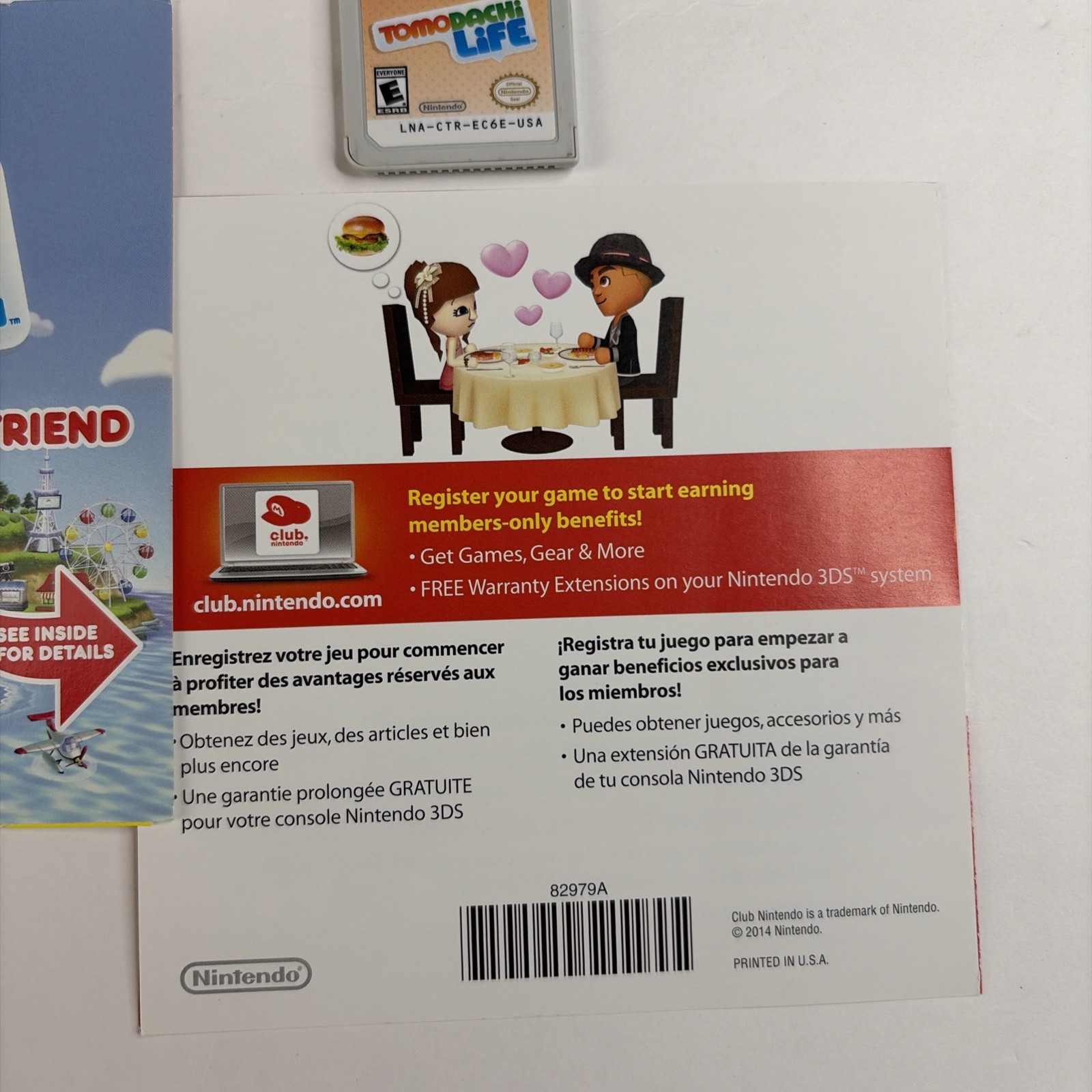 Tomodachi Life (Nintendo 3DS, 2014) Complete In Box W Manual