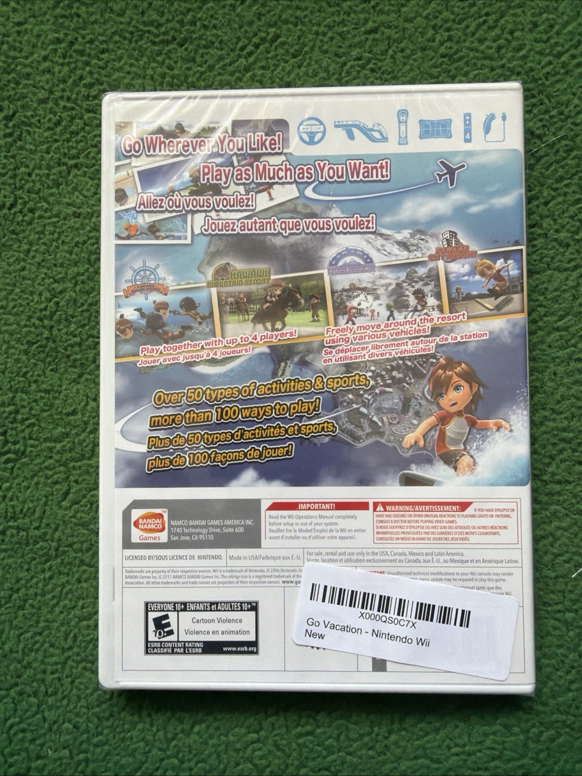 Brand New & SEALED Go Vacation (Nintendo Wii, 2011) FACTORY SEALED Rare
