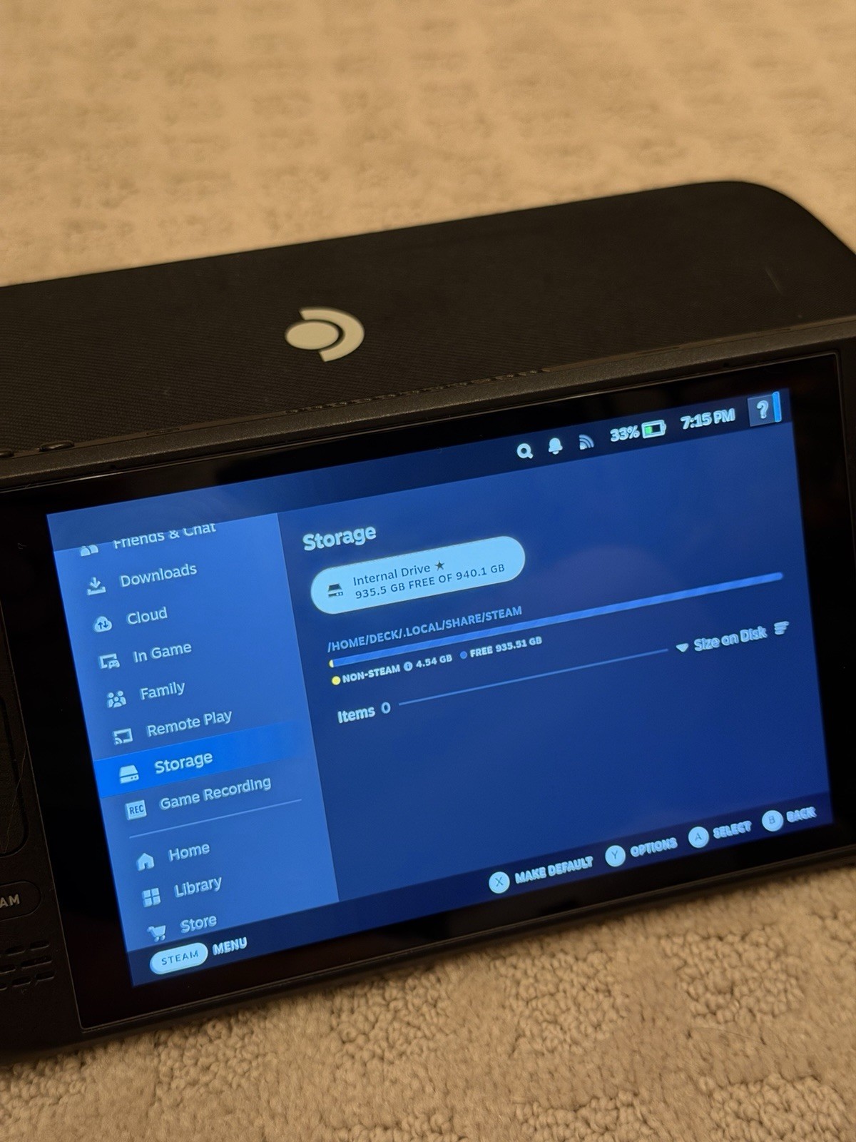 Valve Steam Deck 1 TB (LCD) Handheld System Black Wi-Fi USB-C w/ Case + 512GB SD