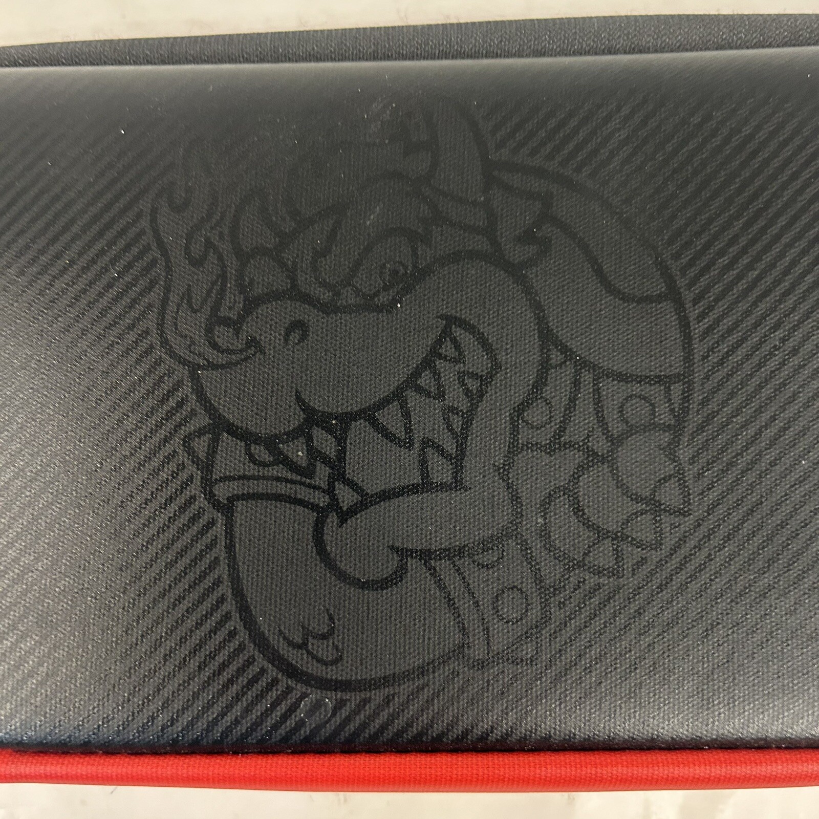 Nintendo Switch Carry Case Travel Mario Bowser Red Black Zip Bag
