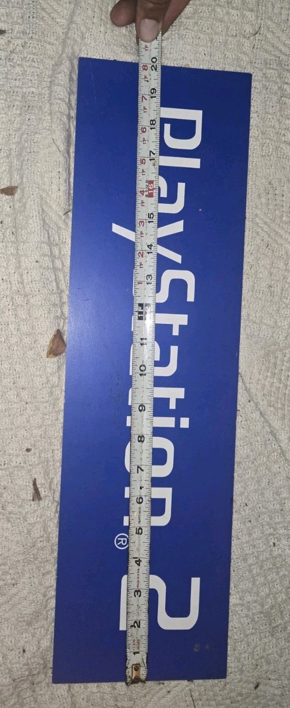 Playstation 2 20″ x 6″ Plastic Promo Game Sign