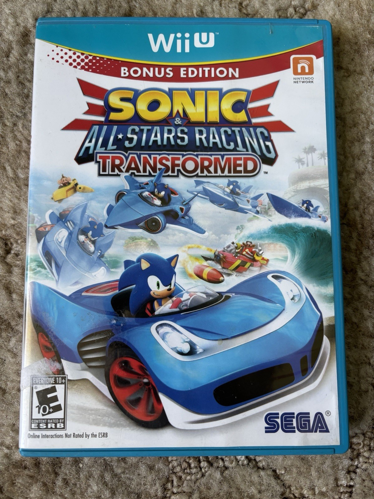 Sonic & All-Stars Racing Transformed Bonus Edition (Nintendo Wii U, 2012) CIB