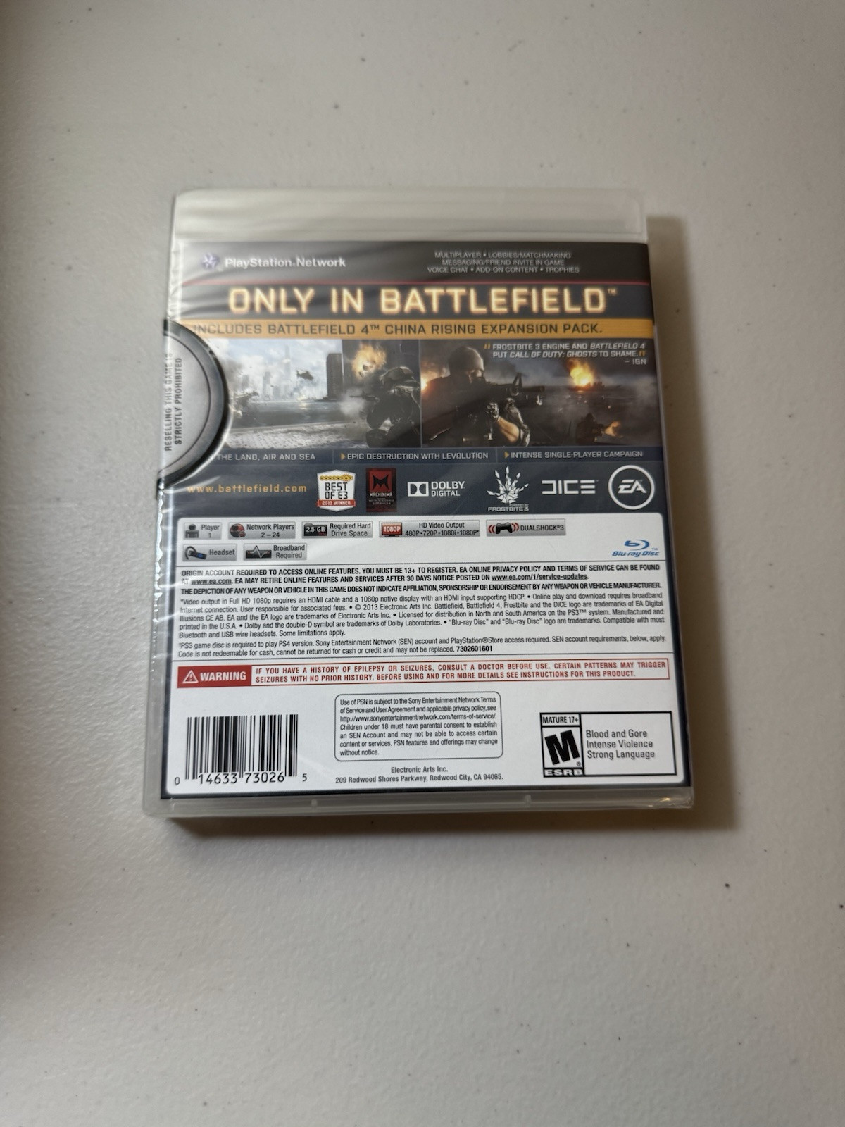 Battlefield 4 (Sony PlayStation 3, 2013) Brand New & Sealed!!