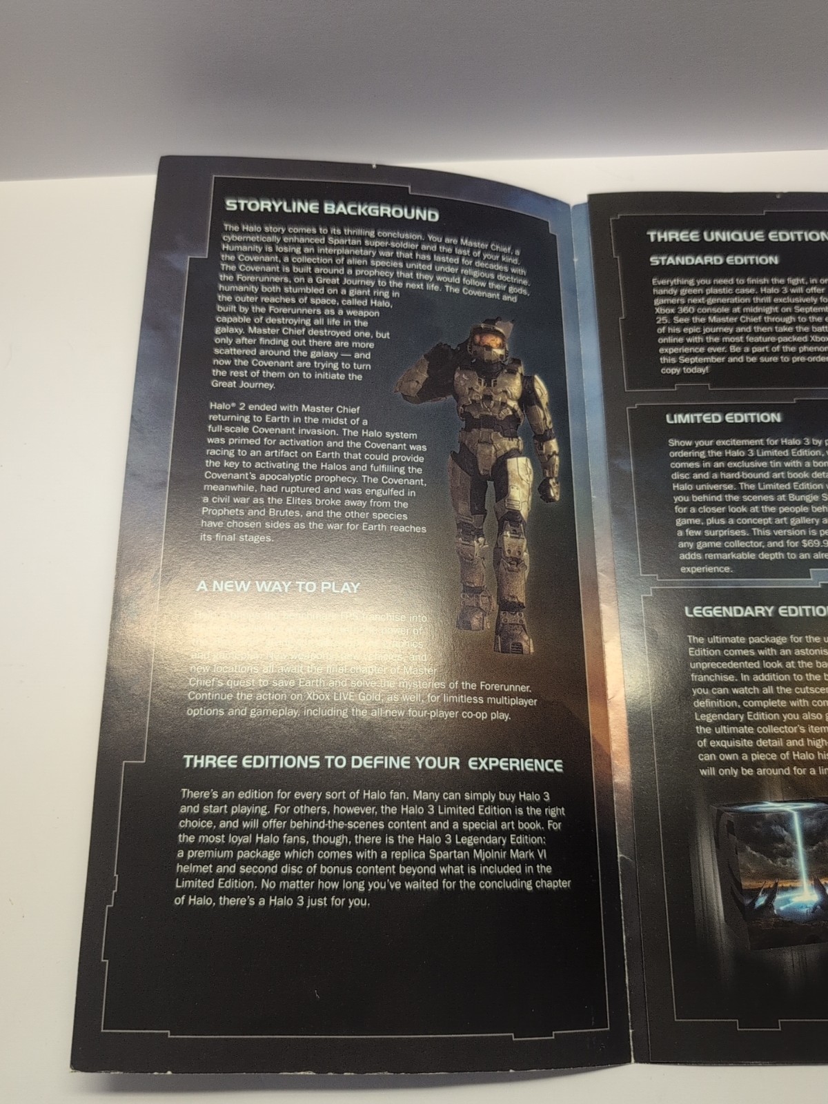 Halo 3 Microsoft Xbox 360 Promotional Pre-Release Product Information Pamphlet