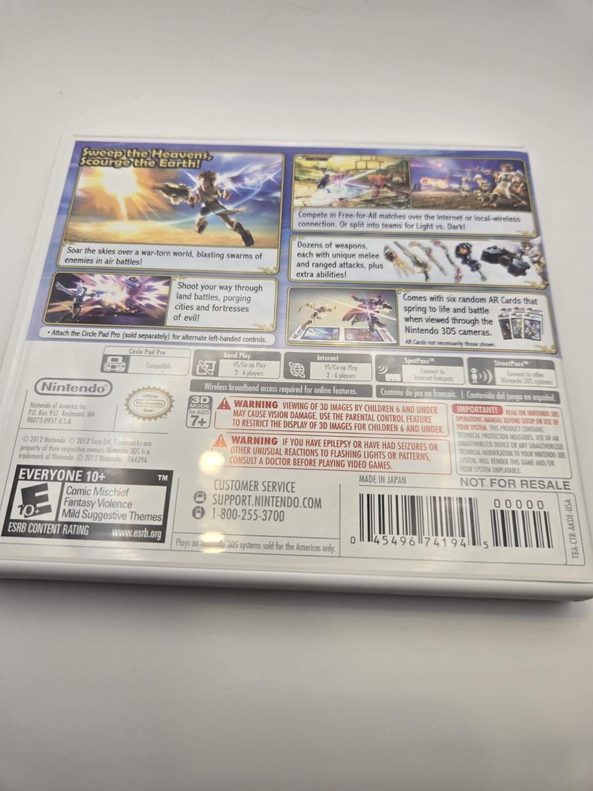 Kid Icarus Uprising (nintendo 3DS, 2012)