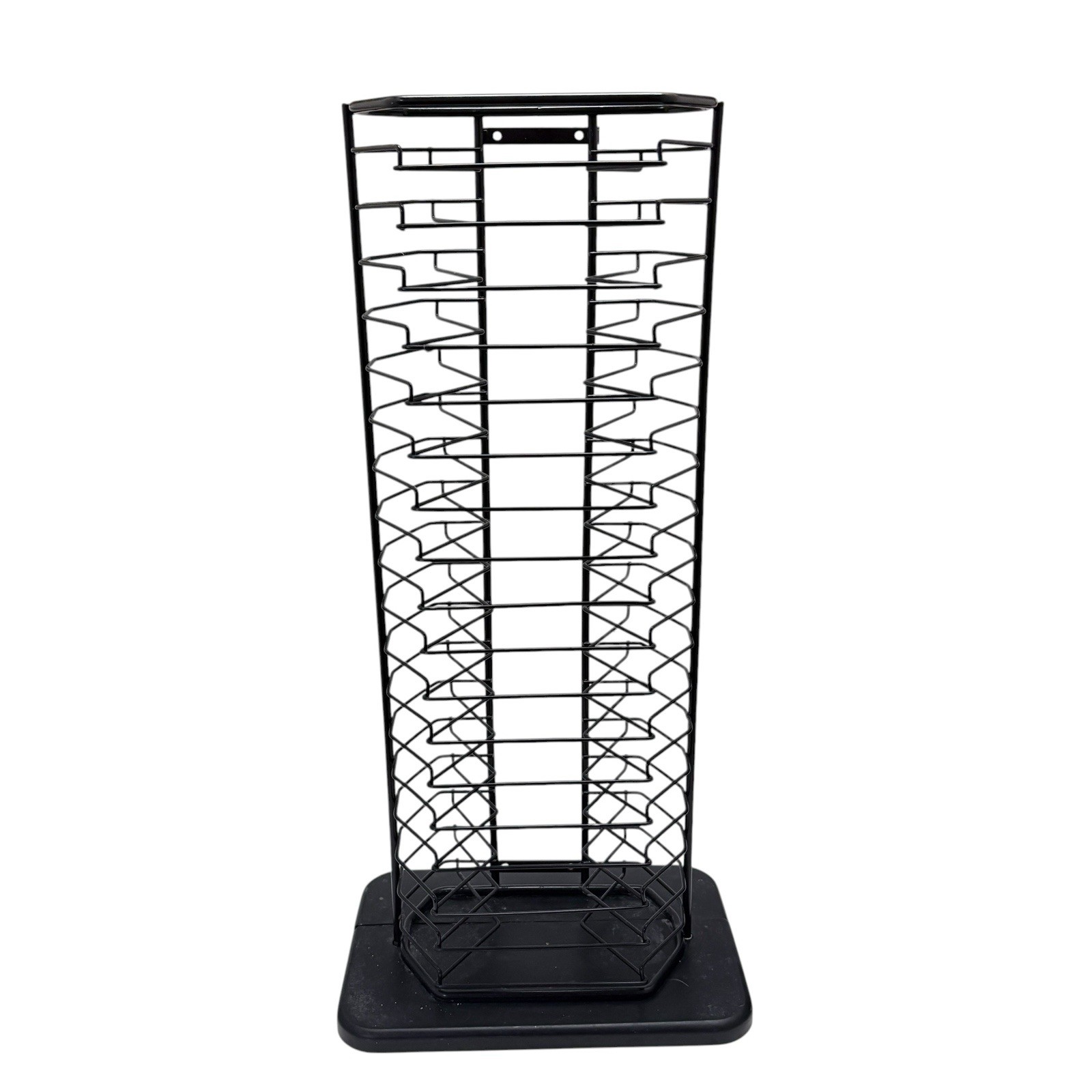 VTG Metal and Wood Freestanding Video Game Rack Holds 18 Games 22 inches Tall