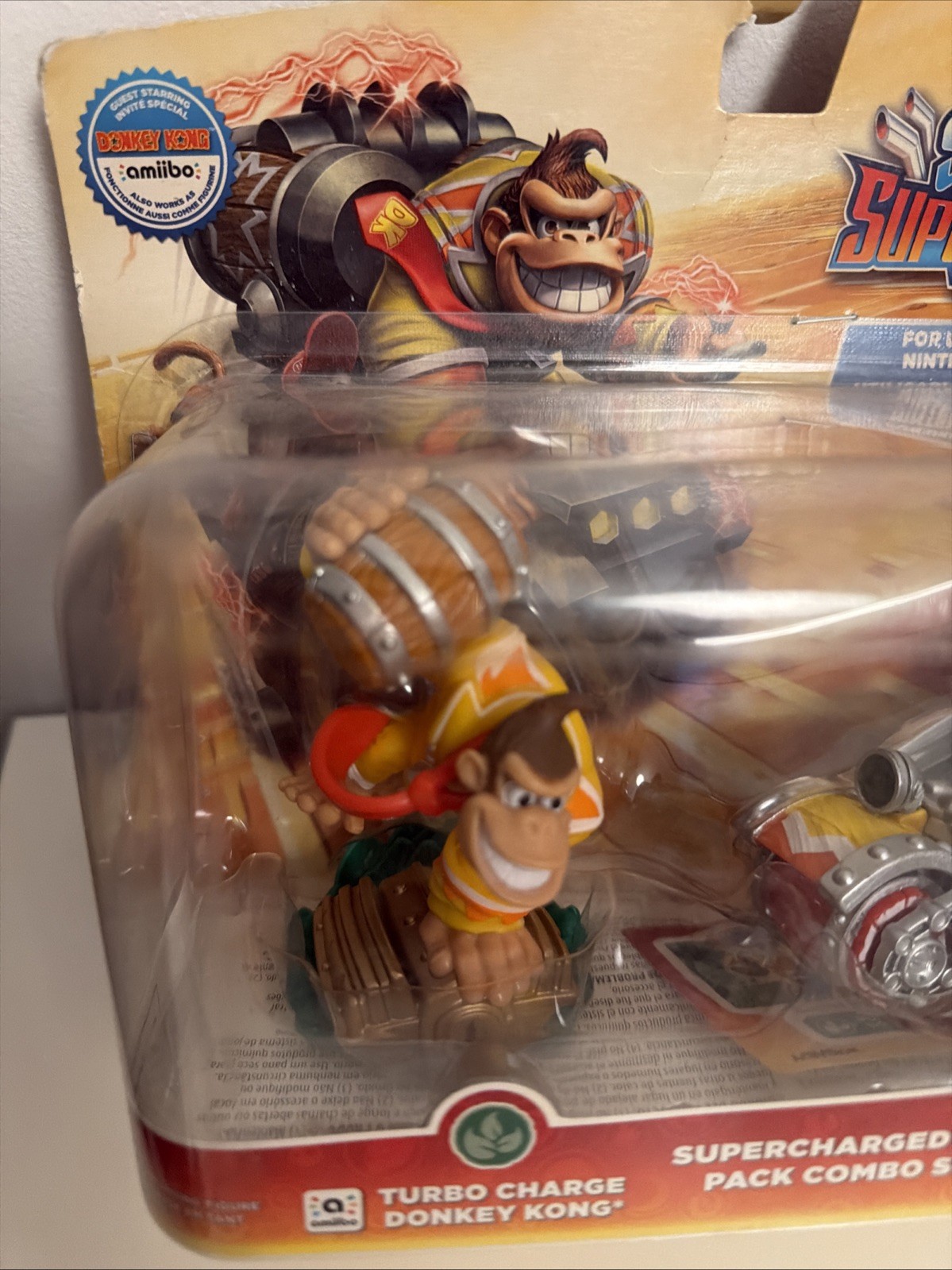 Skylanders Superchargers Turbo Charge Donkey Kong Amiibo Barrel Blaster Box DMG