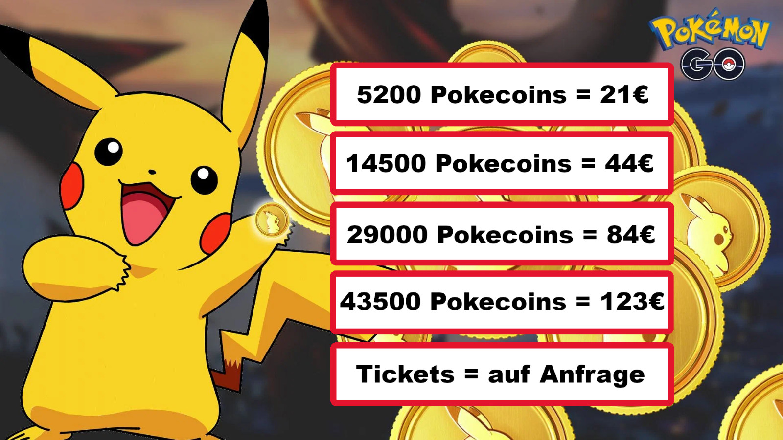 ⚡ Pokemon GO Coins | PTC ONLY | Pokecoins & Tickets | Cheap / Cheap ⚡