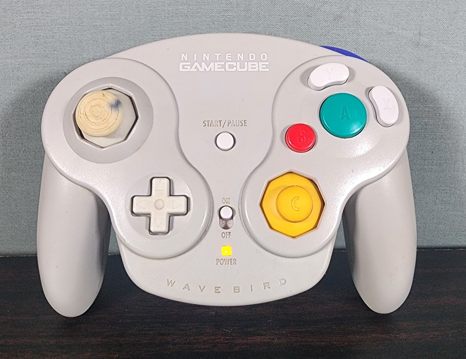 OEM Nintendo GameCube Wavebird Platinum Controller Only NO Receiver – Turns On