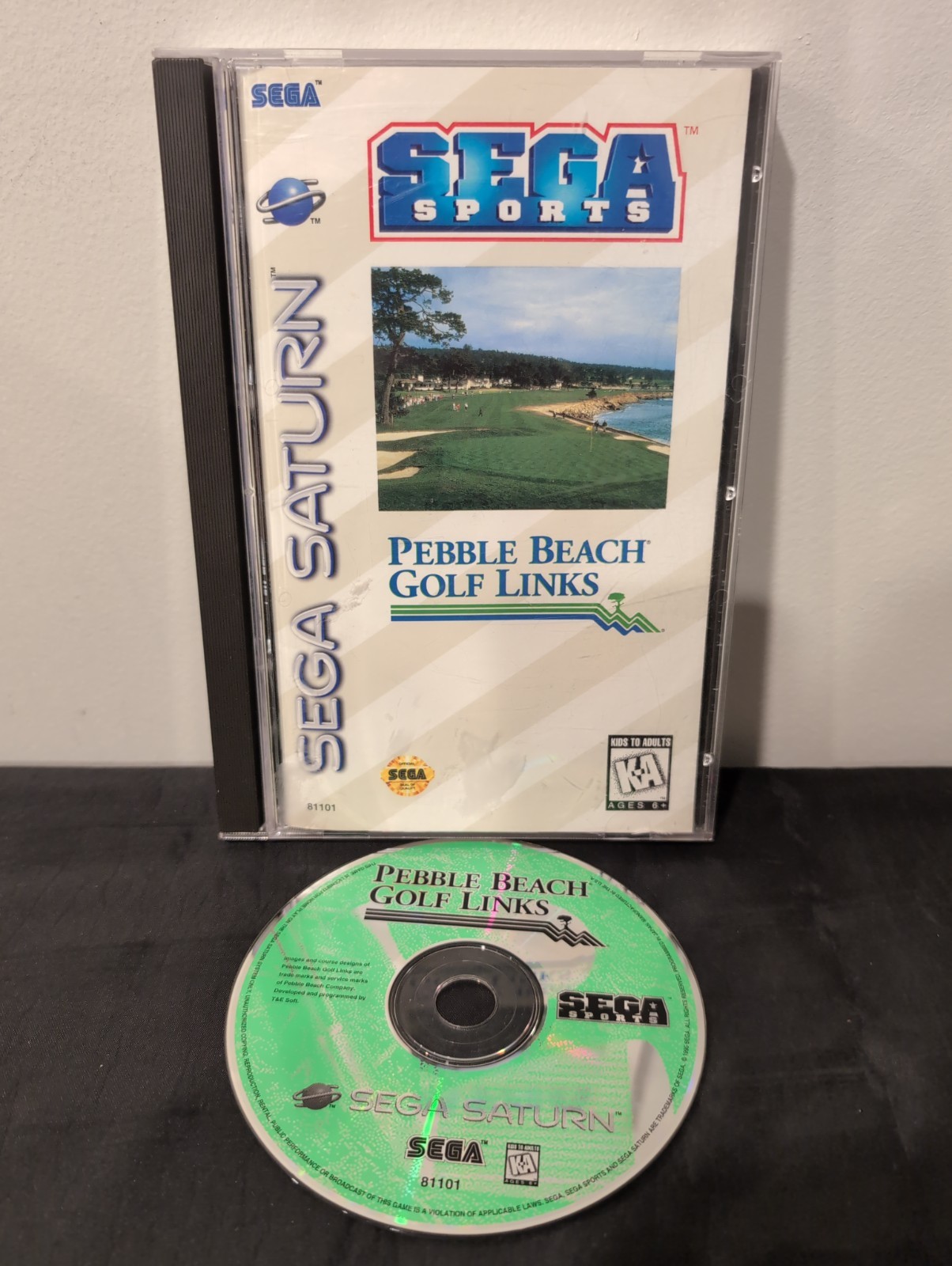 PEBBLE BEACH GOLF LINKS Sega Saturn 1995 CIB Complete Vintage Video Game
