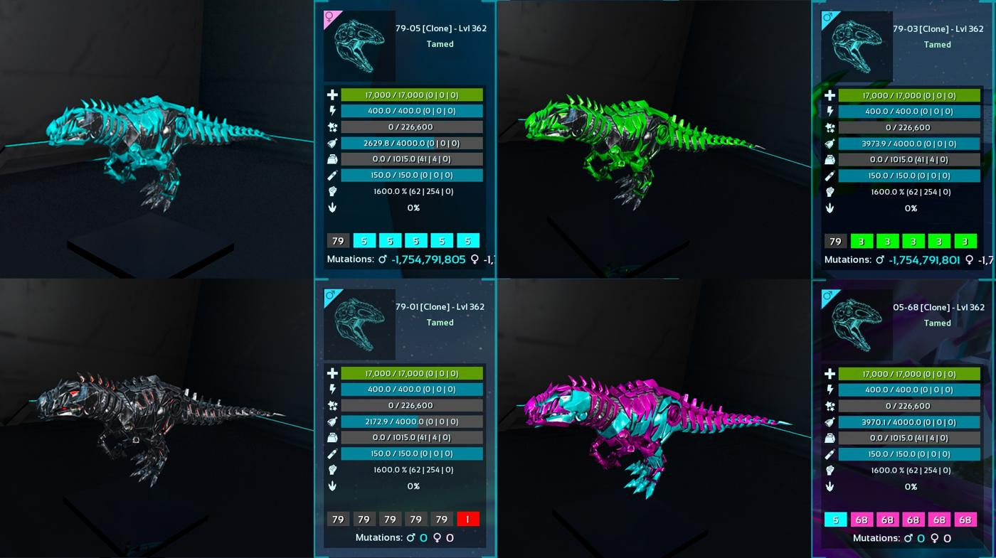 TEK Giganotosaurus 1600 DMG Clone TOP STATS Ark Survival Ascended Official PVE