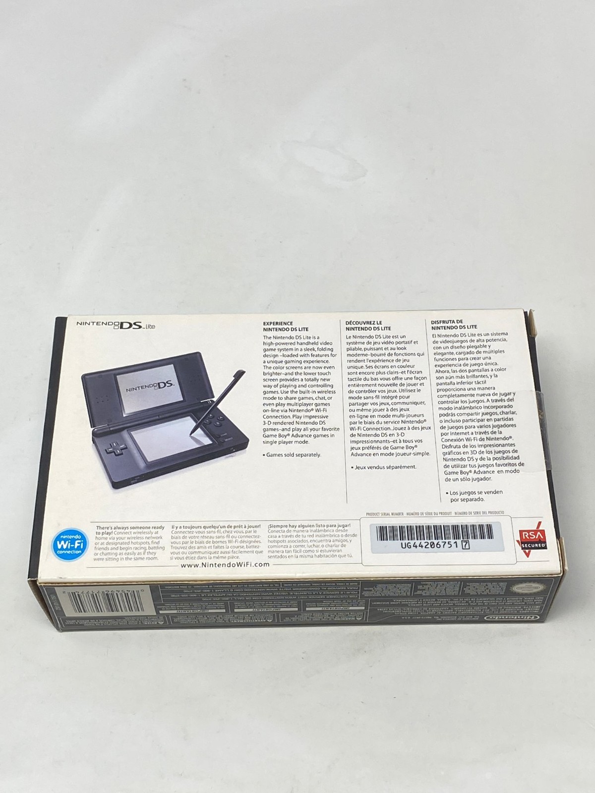 Nintendo DS Lite Black/Onyx Complete CIB – OEM Charger & Stylus Matching Serial
