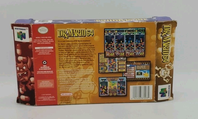 Dr Mario 64 N64 Complete In Box CIB Nintendo 64 Authentic