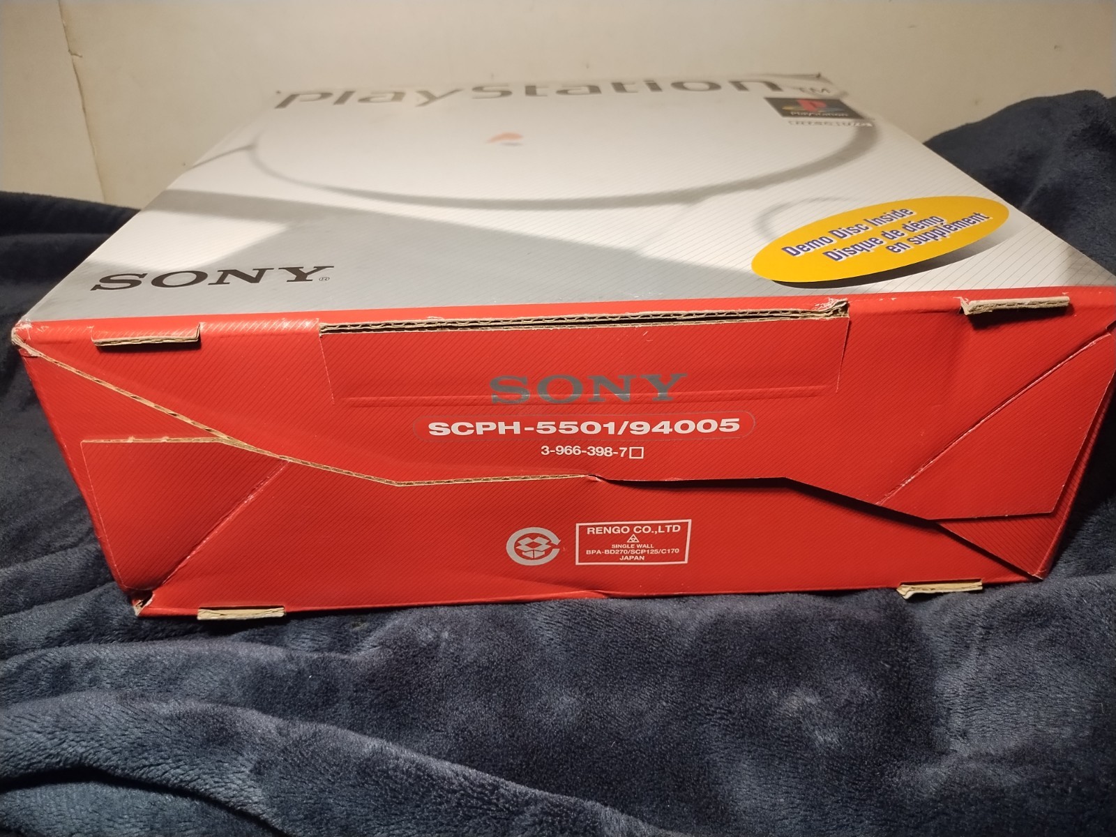Empty Playstation 1 Console System Box, Foam, Protector & Manual Only PS1