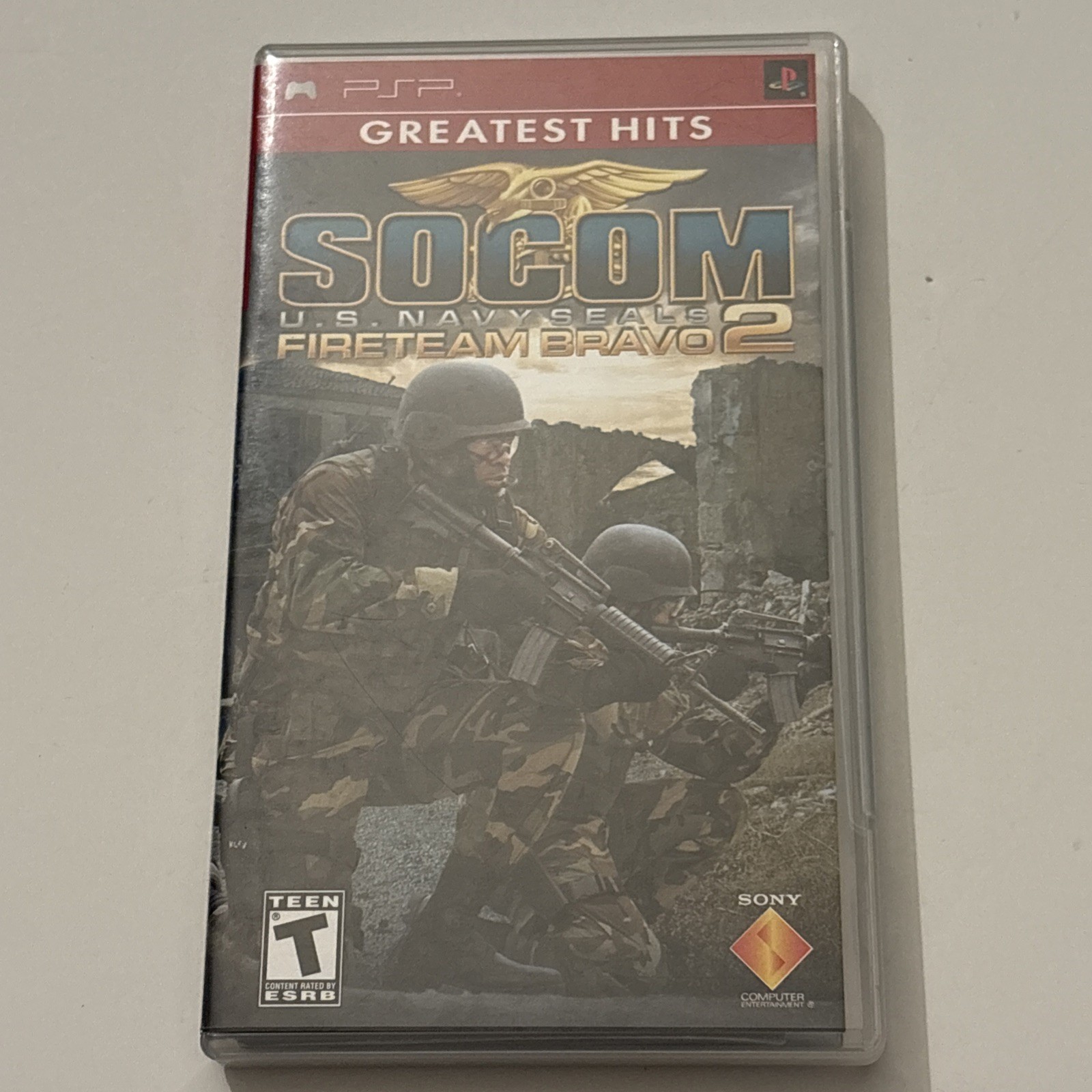 SOCOM U.S. Navy SEALs Fireteam Bravo 2 (Sony PSP, 2006) Greatest Hits – w/ Man.