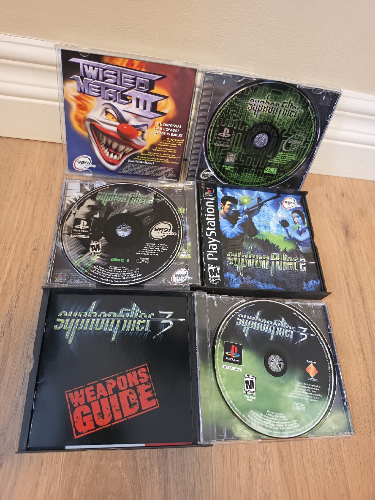 Syphon Filter 1 2 & 3 (Sony Playstation 1) PS1 Lot of 3 Trilogy Set Black Label