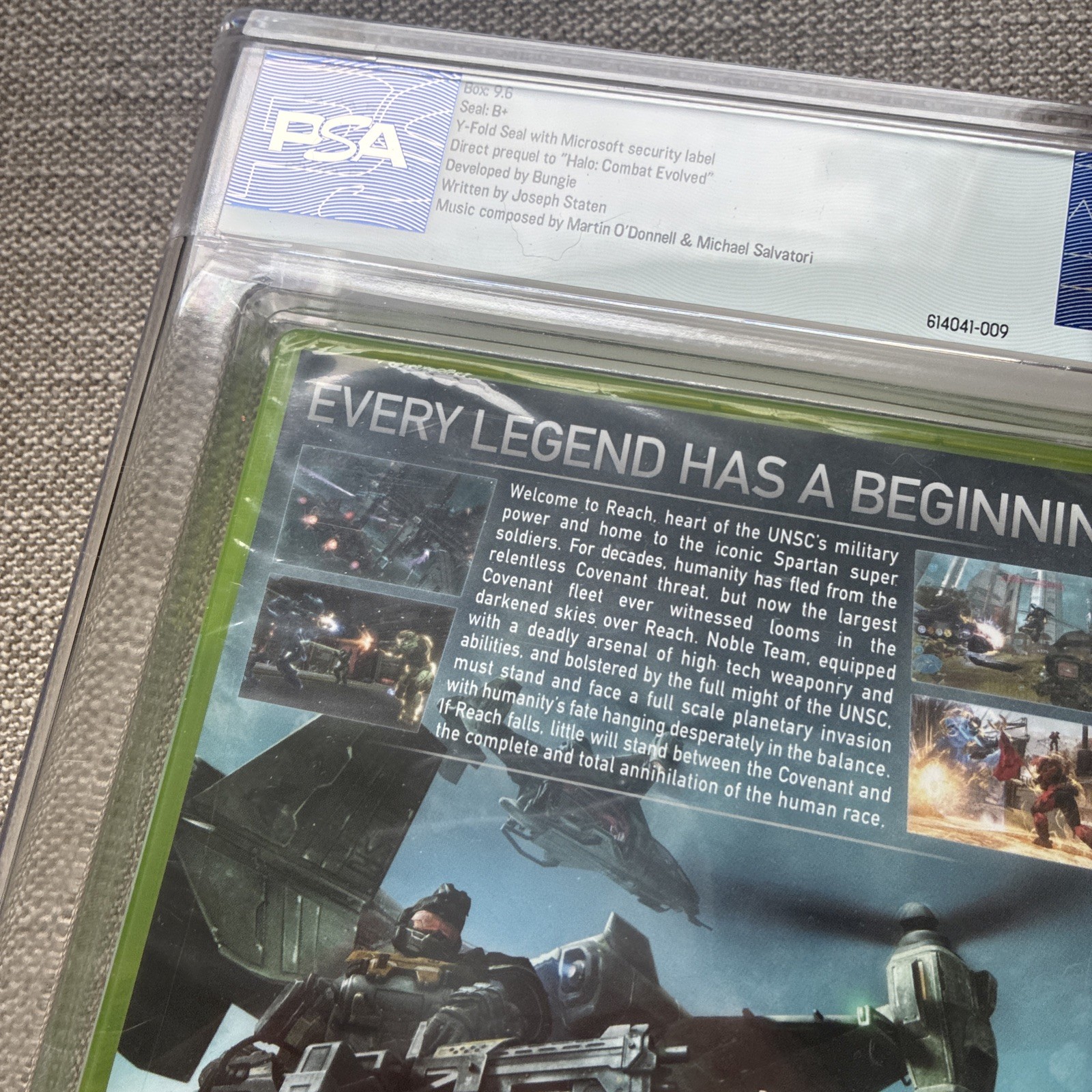 Halo: Reach • Graded PSA 9.6 B+ • Xbox 360