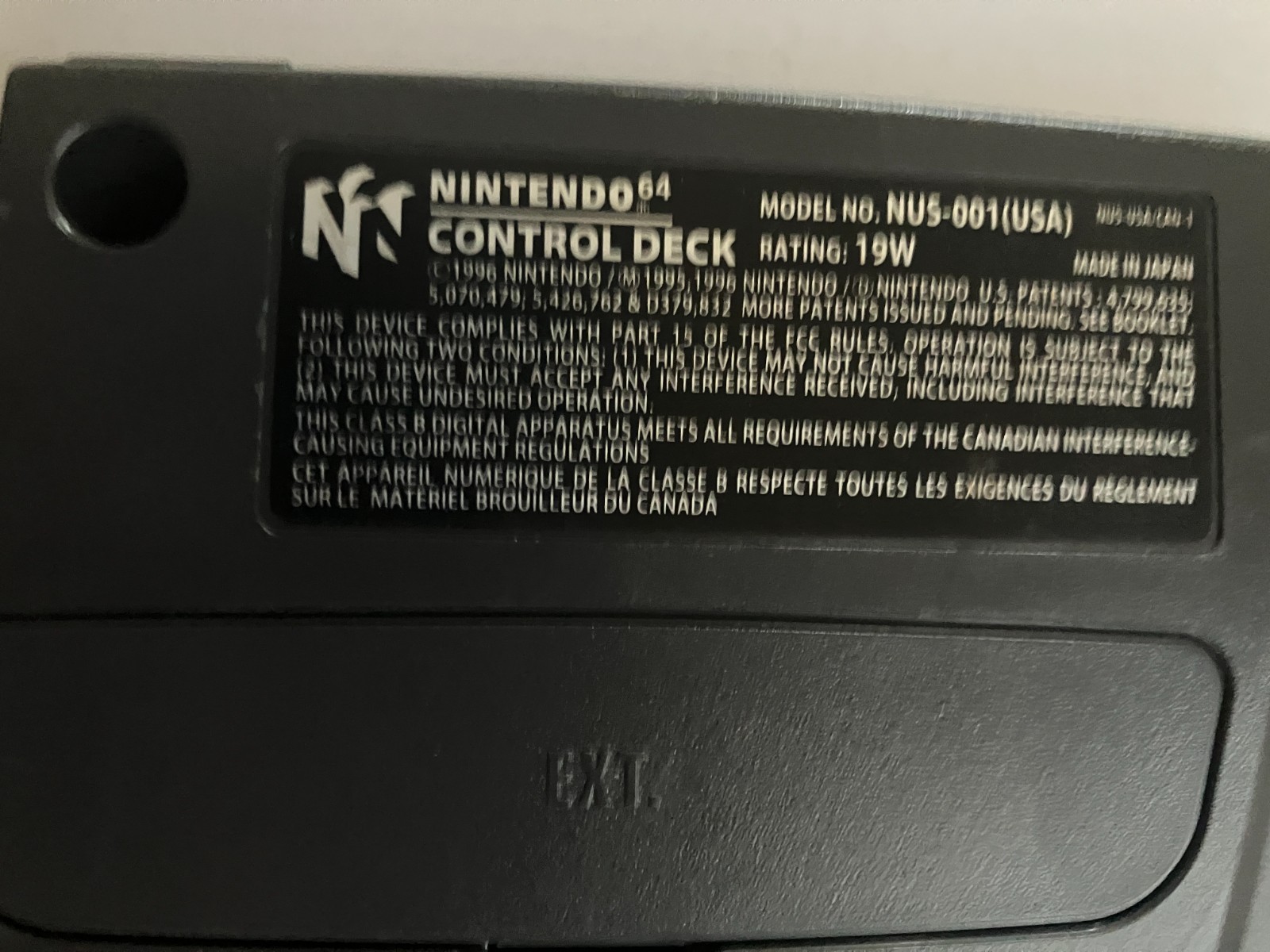 Nintendo 64 Box w/ Controller / 6ft. Power Supply/ AU Cable-TESTED !