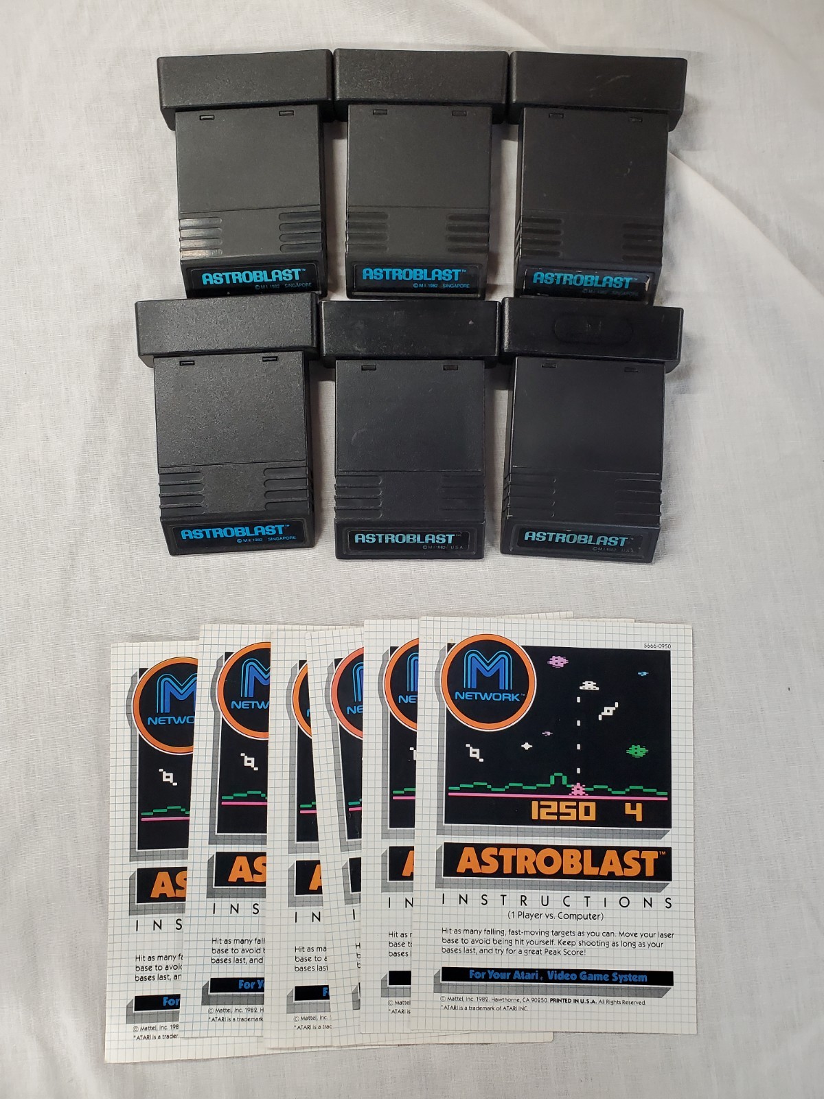 Astroblast – Mattel Inc (Atari 2600, 1982) Cart And Manual Tested