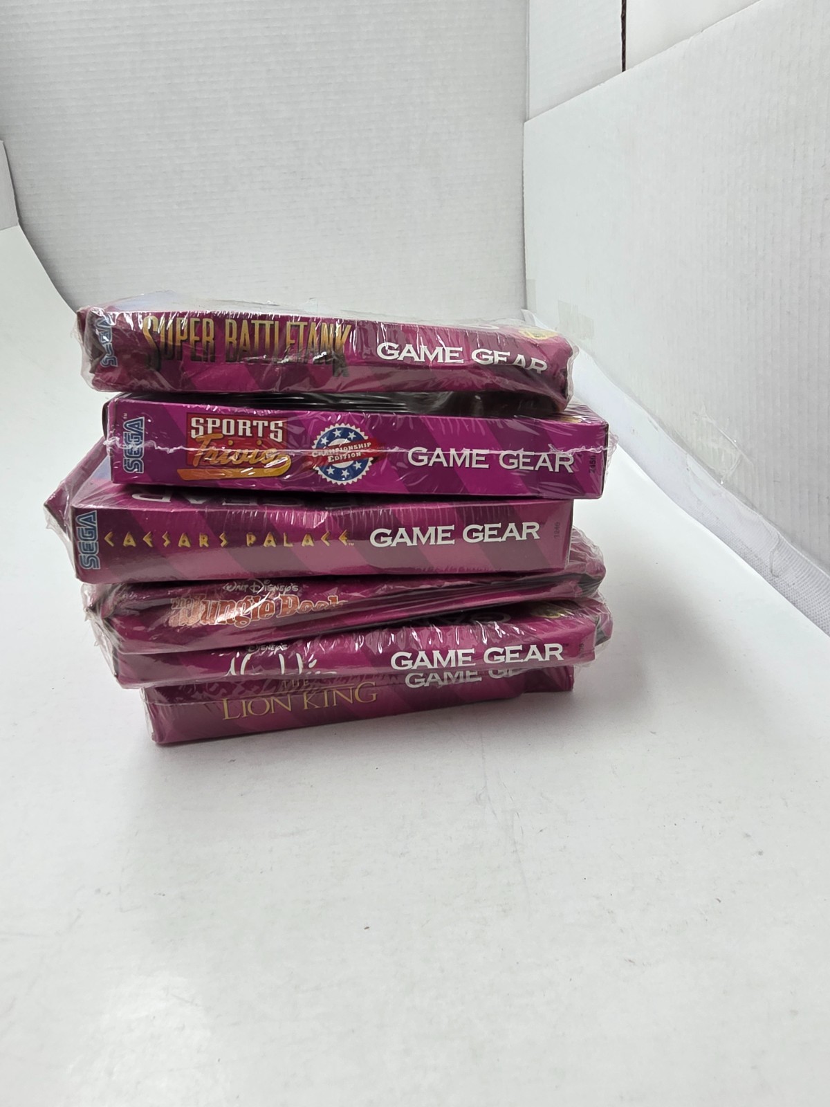 6 NEW Sega Game Gear Games Damaged boxes Aladdin,Jungle Book,Lion King,Tank #C2