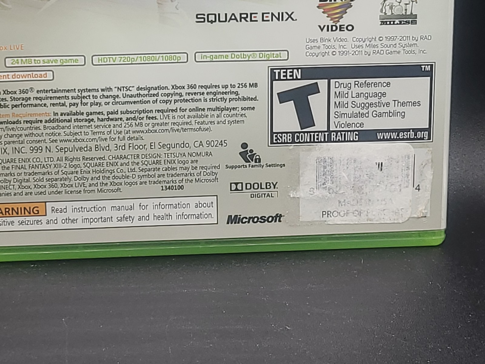 Lot of 2: Final Fantasy XIII and XIII-2 (Xbox 360) • CIB • Tested