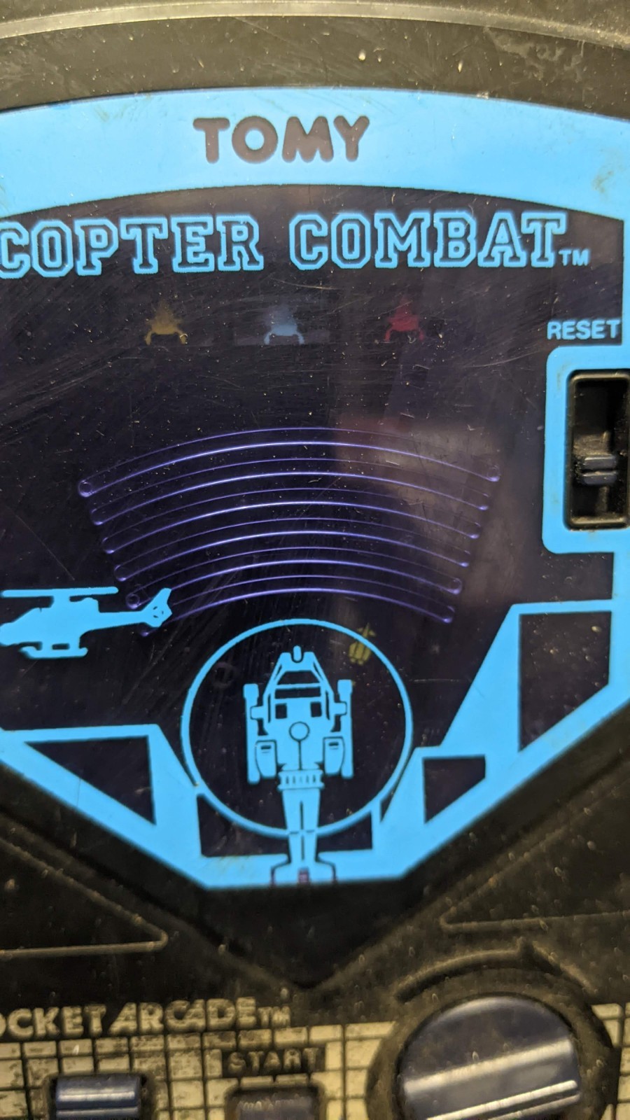 Tomy Pocket Games Copter Combat Handheld Game Tested Working