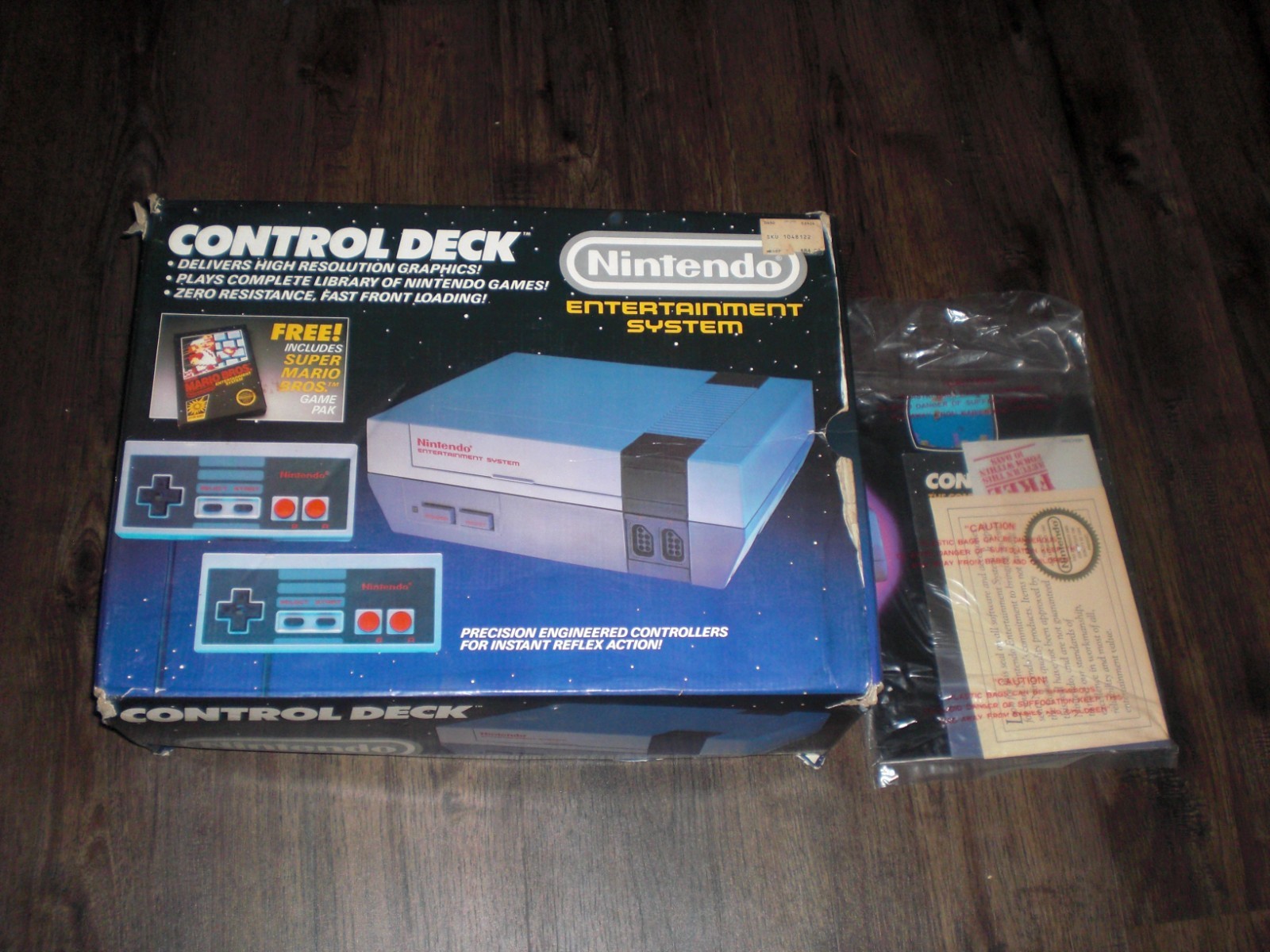 NES Nintendo Entertainment System Control Deck MINT INSERTS BAG Empty Box Foam