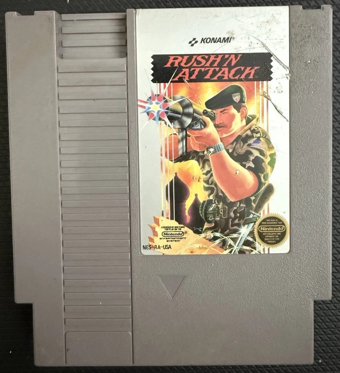 Rush’n Attack (Nintendo NES) Game Cartridge NTSC-U/C 1987. Tested. Authentic.