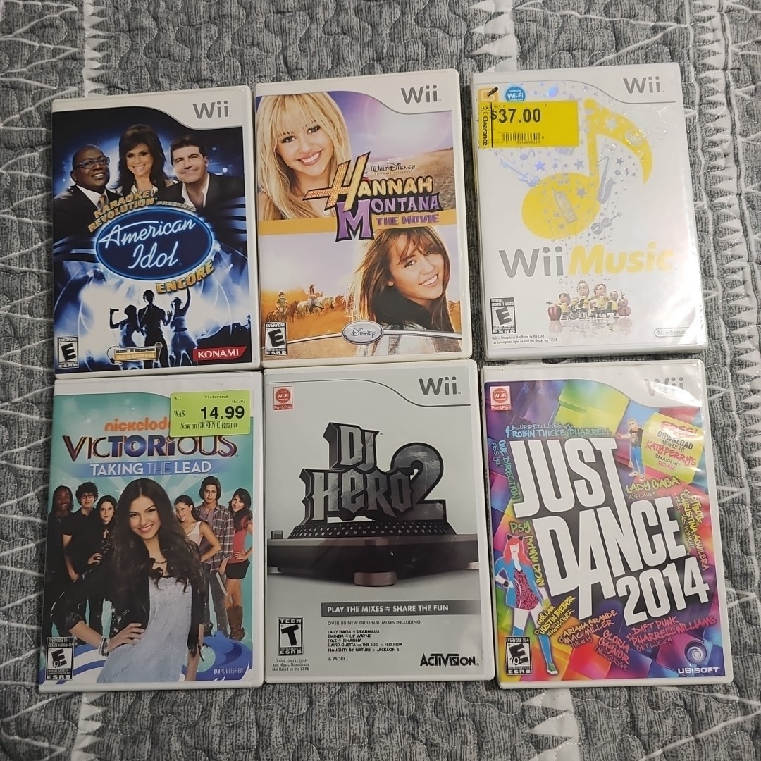Lot Of 6 In Box Singing & Dance Themed Wii Games Popular Titles 4 Open 2 SEALED