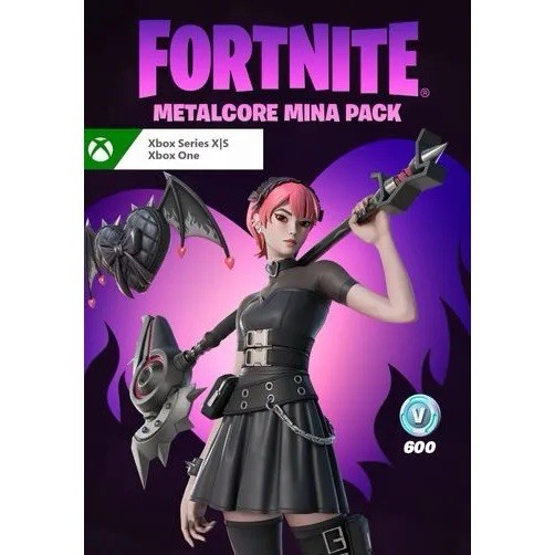 Fortnite Metalcore Mina Pack 600 V-Bucks Xbox One Series X|S DM DETAILS