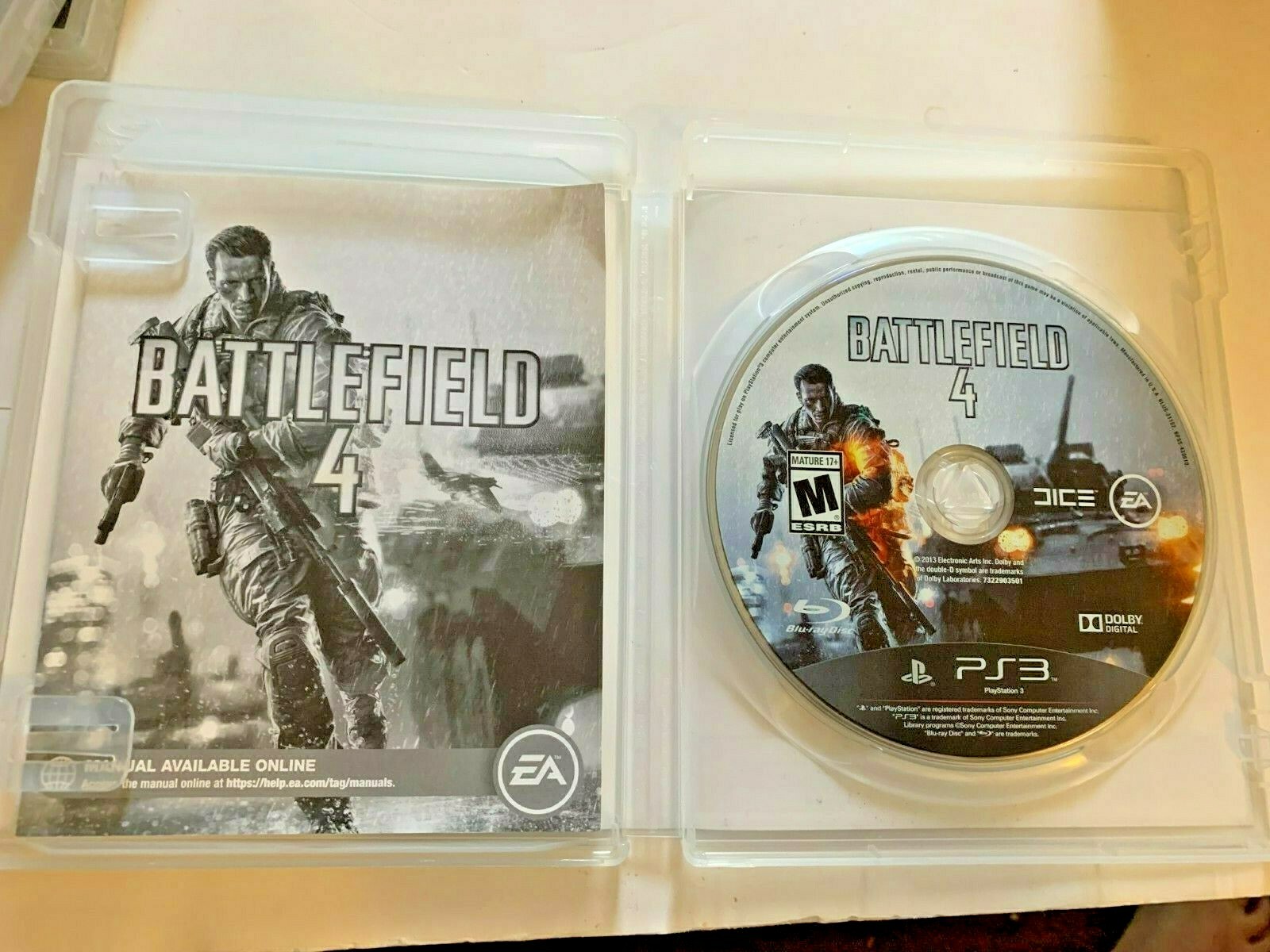 PLAYSTATION 3 PS3 BATTLEFIELD 4 COMPLETE WITH MANUAL IN CASE