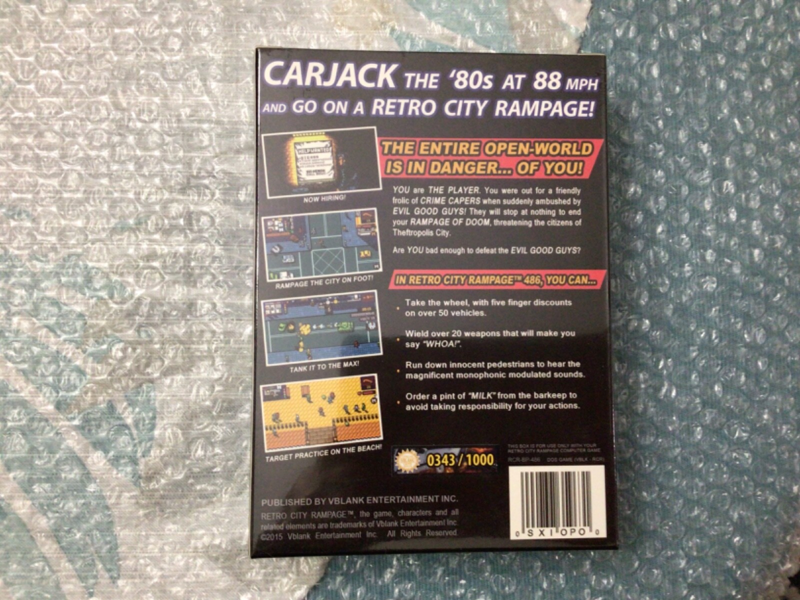 Retro City Rampage 486 for the PC – #0343 of 1000 made – Brand New