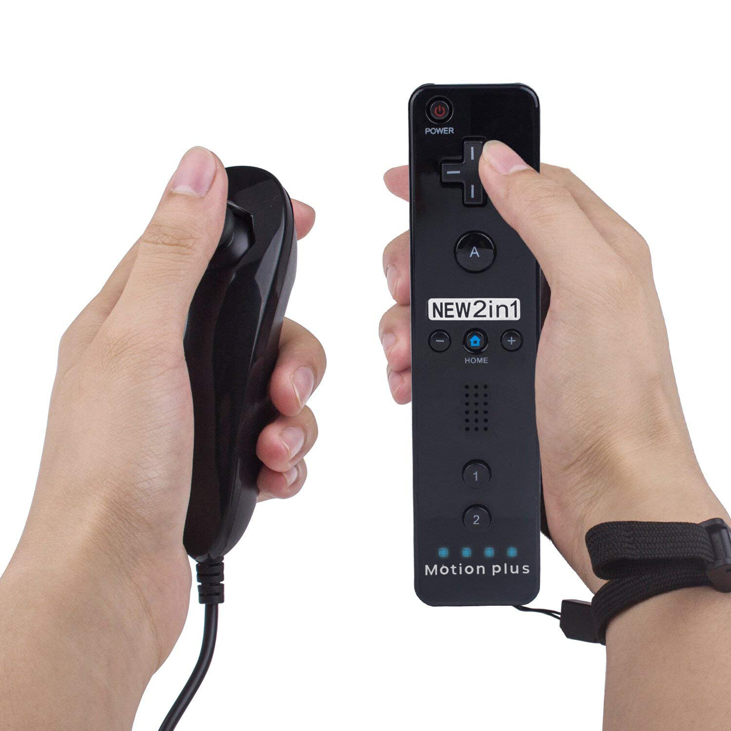 Built in Motion Plus Wii Remote & Nunchuck Controller Sets For Wii Wi U Console