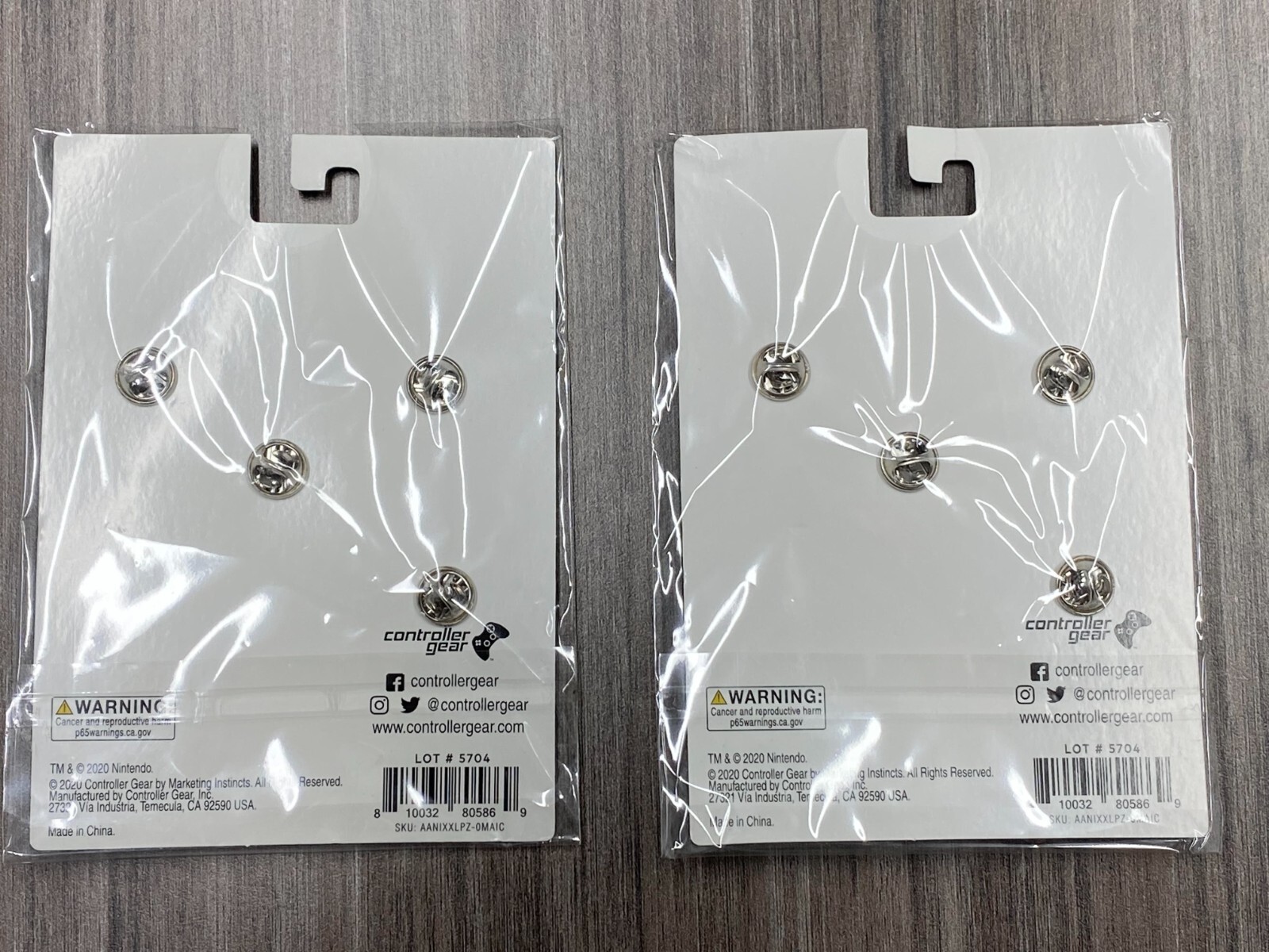 Controller Gear Authentic Nintendo Animal Crossing: Lapel Pins New 2 PACK