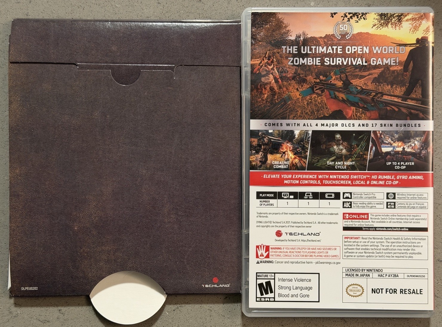 Dying Light Platinum Edition (Nintendo Switch, 2021) – W/ Map, Guide, Stickers