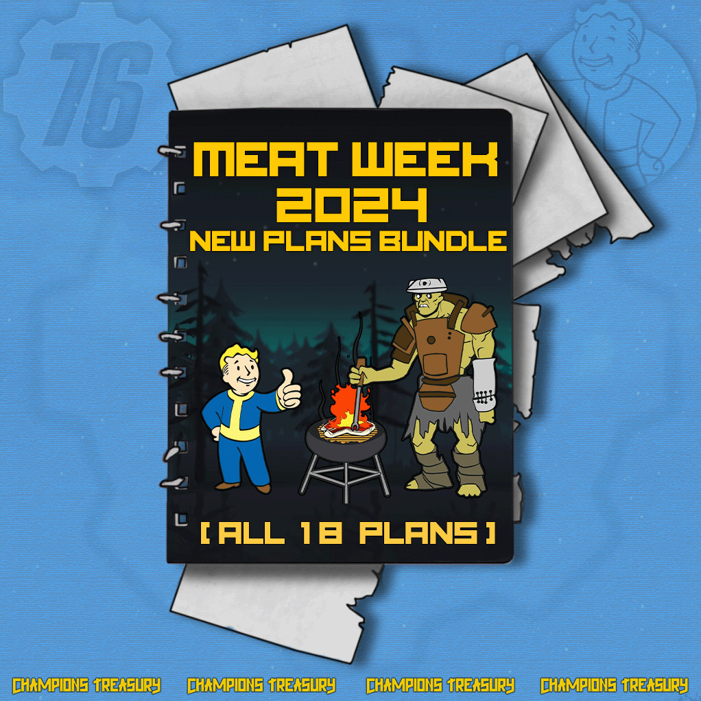 FALLOUT 76 PC MEAT WEEK 2024 ALL 18 PLANS BUNDLE RARE CHEAPEST ON EBAY