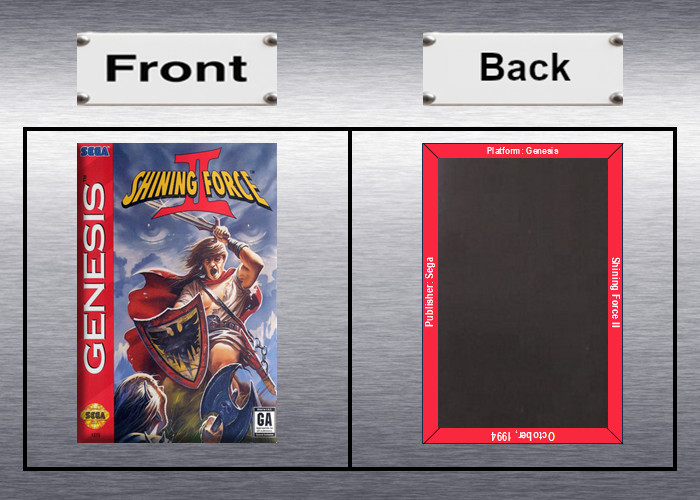 Shining Force 1, 2 Video Game Box Art *Genesis* High Quality Magnet
