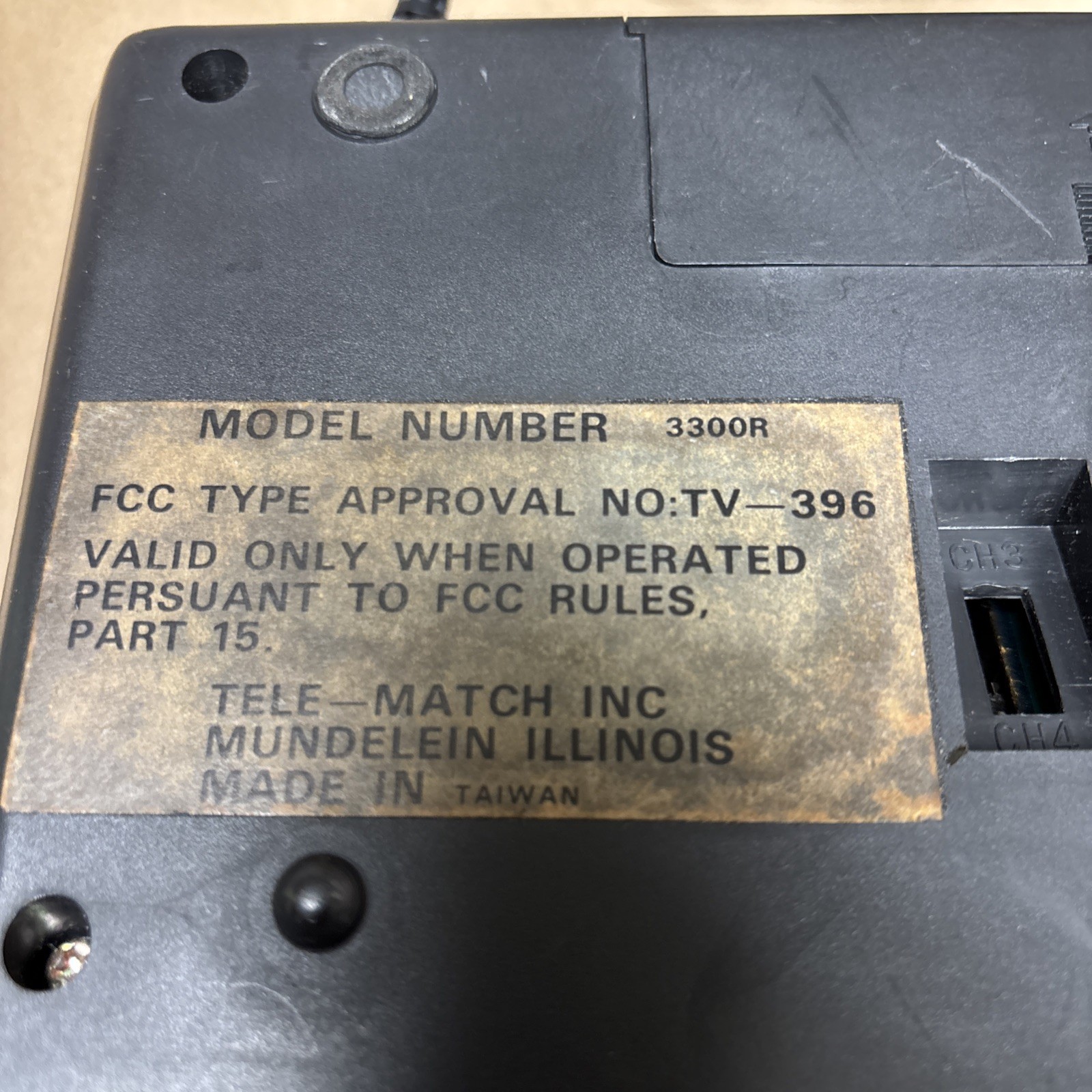 Vintage TELE MATCH 3300R Television Computer Game Complete Very Nice Condition