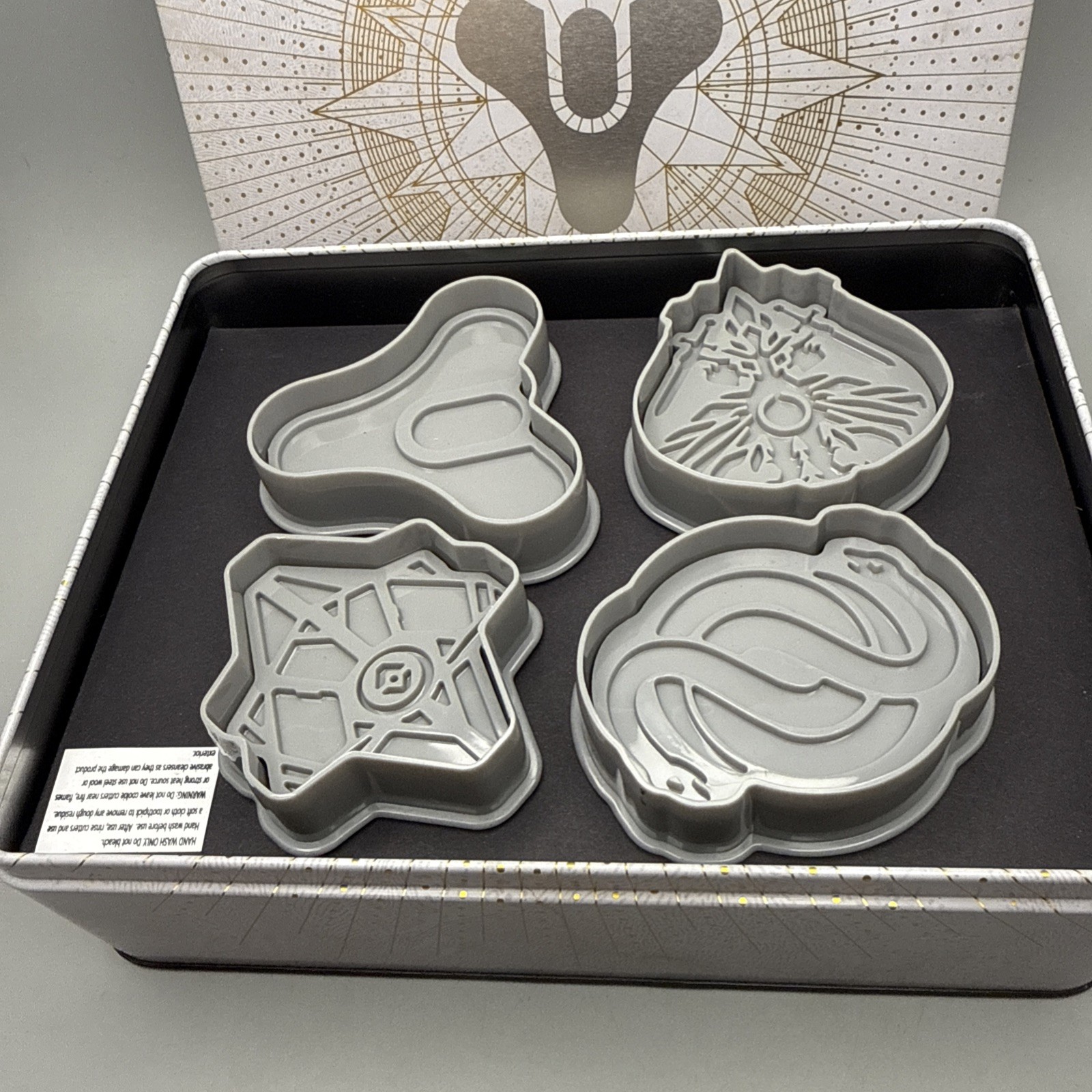 Official Bungie Product Sealed Destiny Cookie Cutter 4 Piece Set UNUSED!! HTF