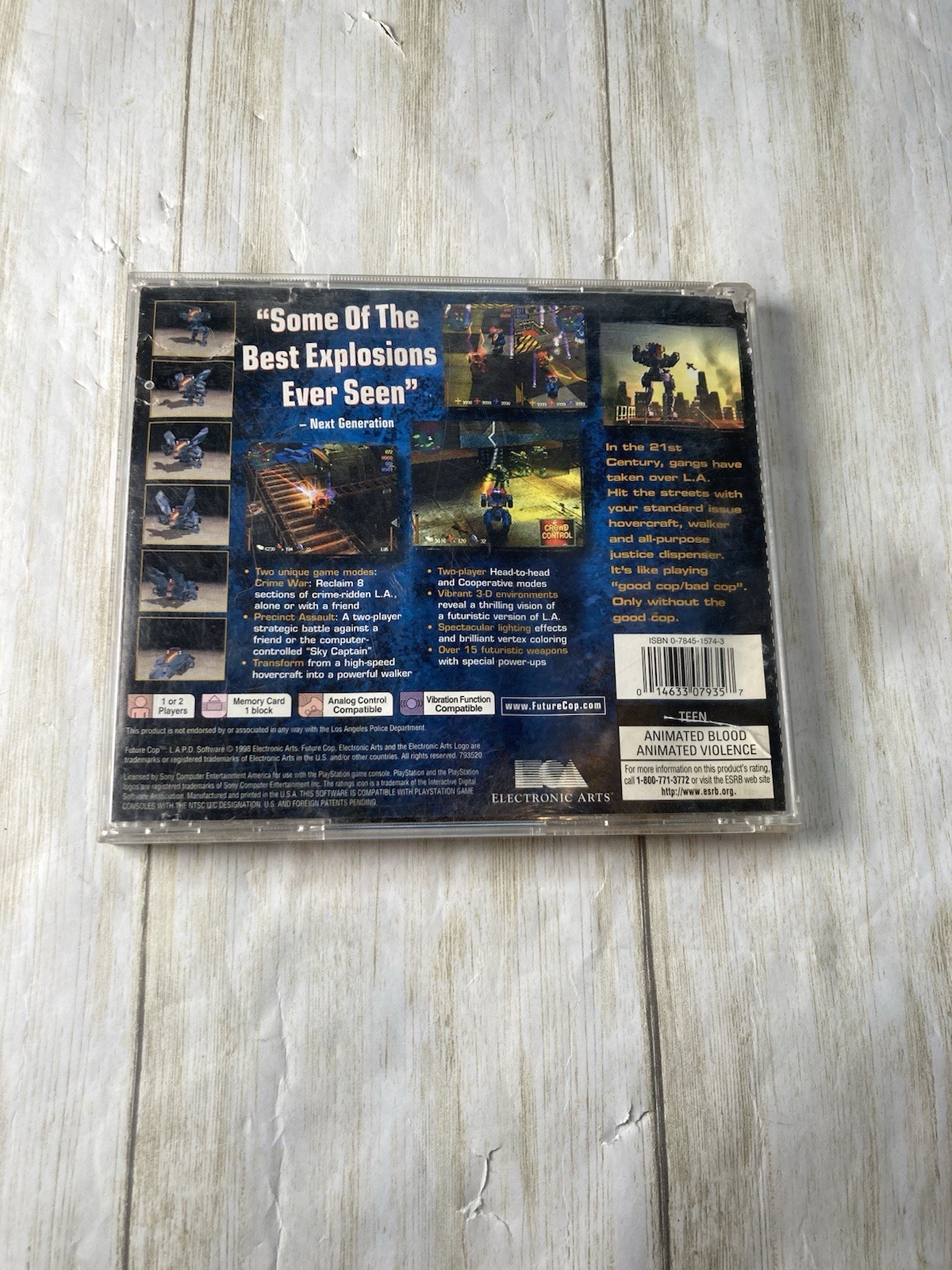 Future Cop: L.A.P.D. (Sony PlayStation 1, 1998) No Manual – Tested Working